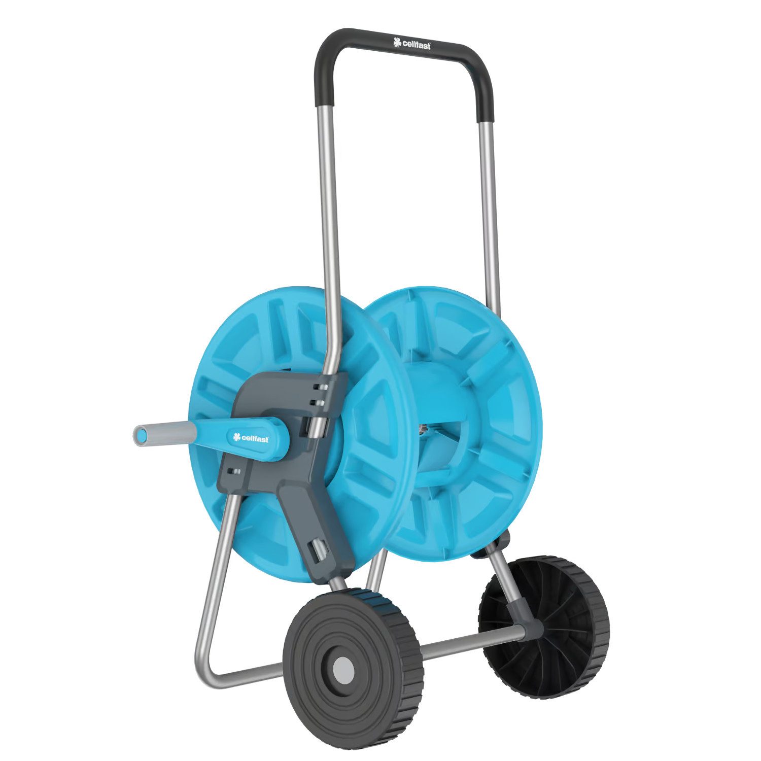 Cellfast Schlauchwagen mit Schlauch 3/4'' 30 m, Set mit geradem Sprühkopf 3/4" IDEAL, All Season, Anti Algae, UV-beständig