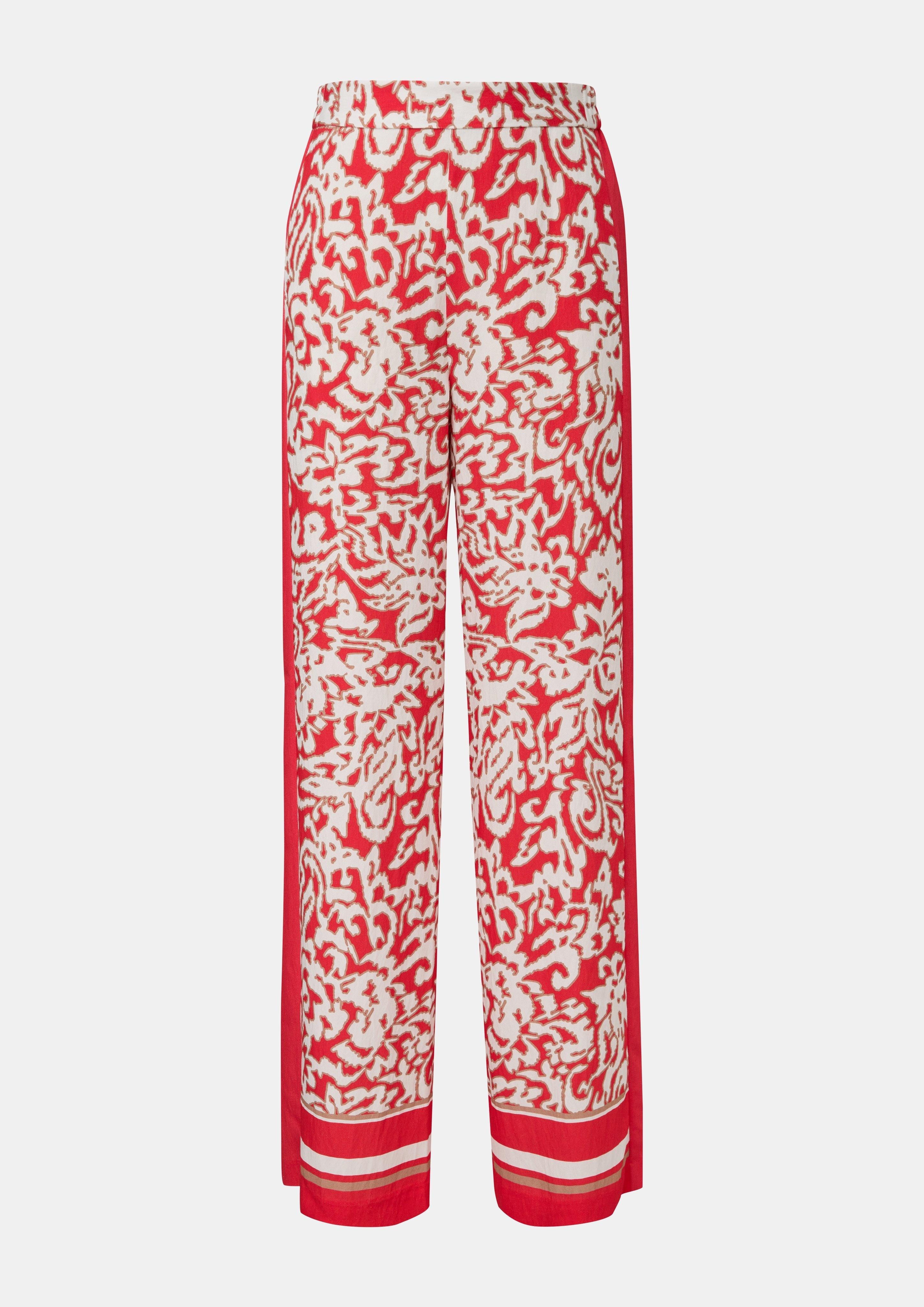 Comma Stoffhose Hose mit All-over-Print Gummizug günstig online kaufen