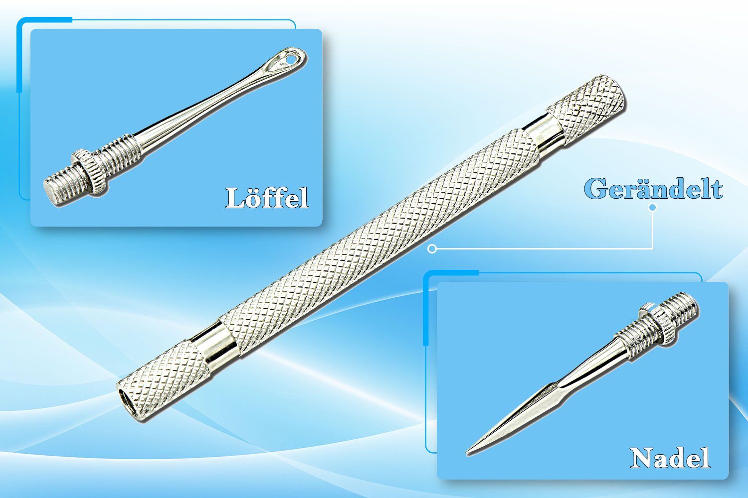 SMI Mitesserentferner Komedonenquetscher Mitesserentferner Mitesser Akne Pickel Nadel, beidseitig