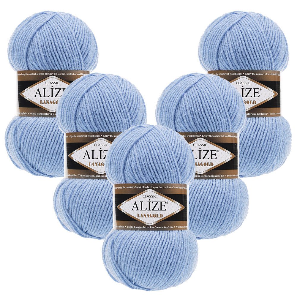 Alize 5 x ALIZE Lanagold Häkelwolle, 240 m, Handstrickgarn,Yarn,Strickgarn,Häkeln