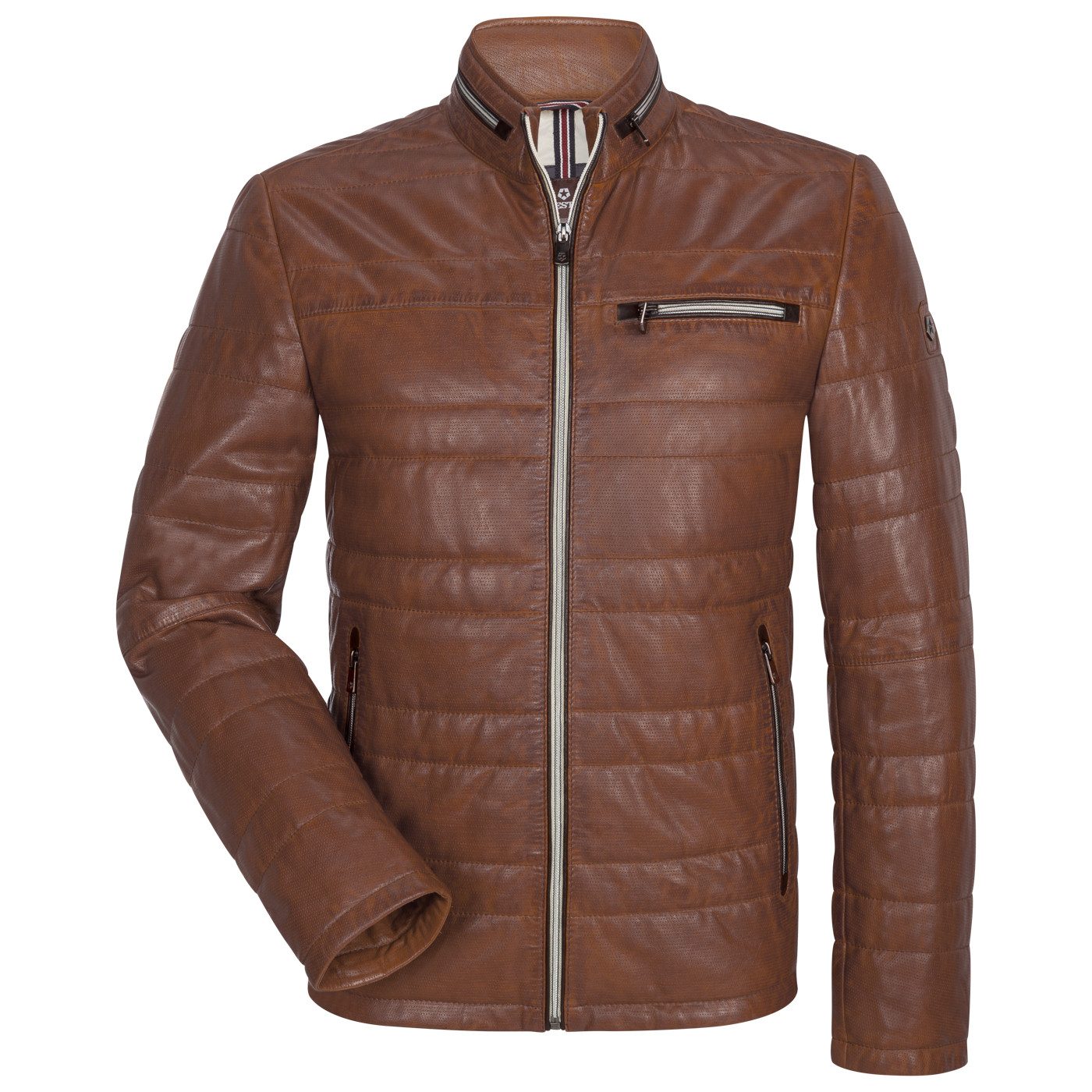 Milestone Lederjacke aus perforiertem Lammleder