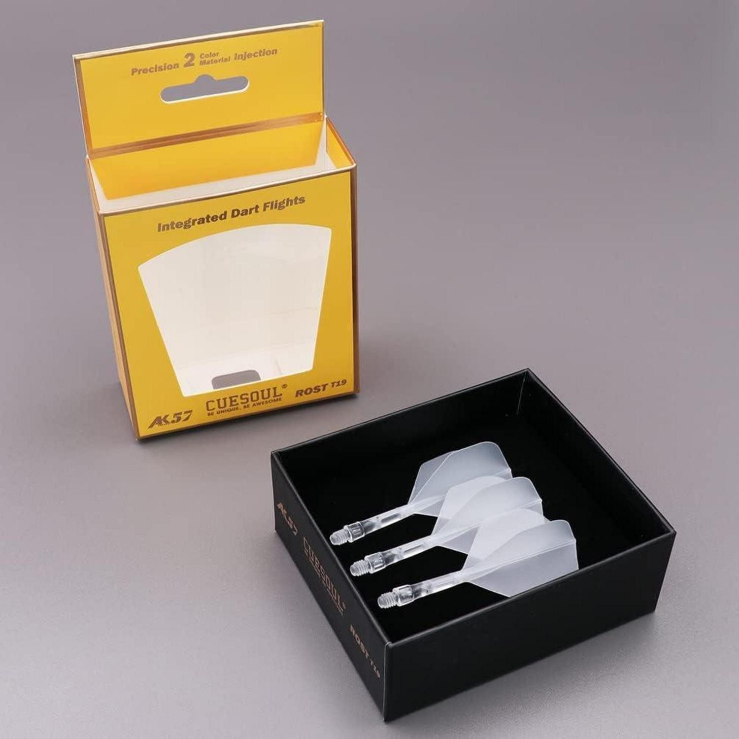 LuxusKollektion Pfeilschaft Dartschaft und Flight Set ROST T19, große Standardform, 3er-Set