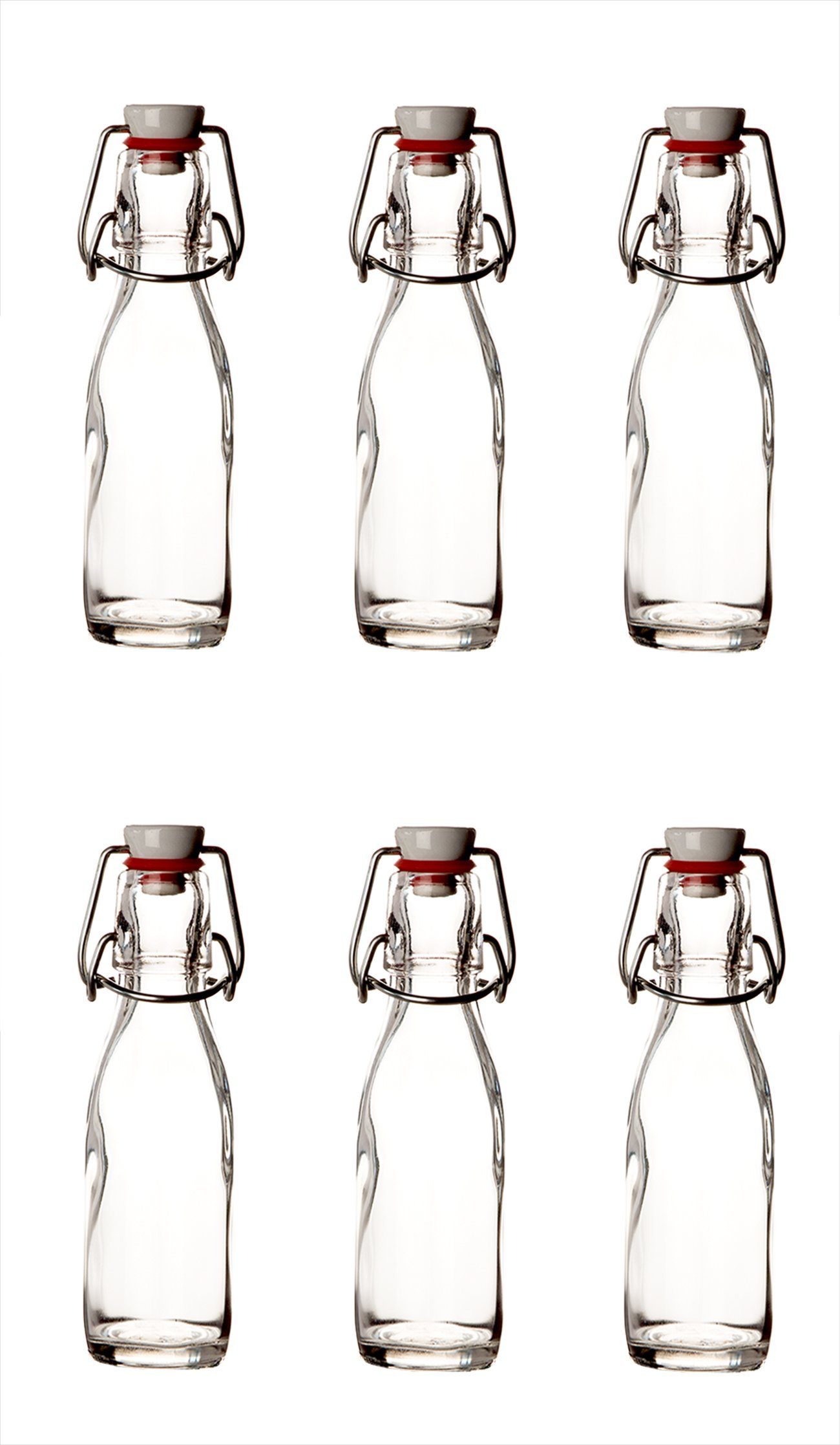 BigDean Trinkflasche »Glasflaschen mit Porzellan−Bügelverschluss 200 ml −  Draht−Bügelflasche zum Ansetzen von Ölen, Alkohol, Likören, Säften« online  kaufen | OTTO