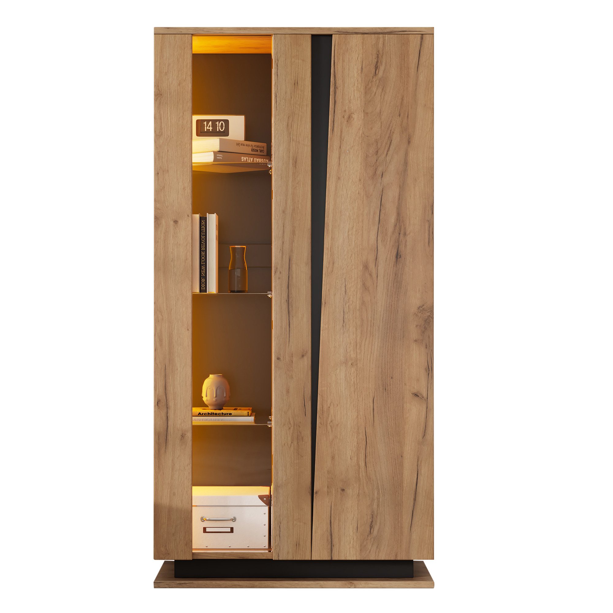 KLAM HOME Vitrine 80*35*160cm Vitrinenschränke, Vitrine günstig online kaufen