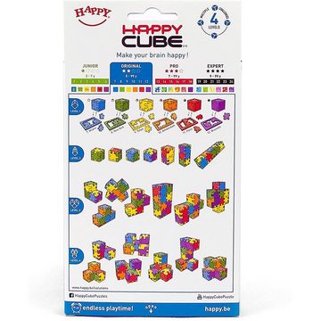 HAPPY CUBE 3D-Puzzle Original Cardboard Box, Puzzleteile, 6er Pack, für Kinder ab 5 Jahren