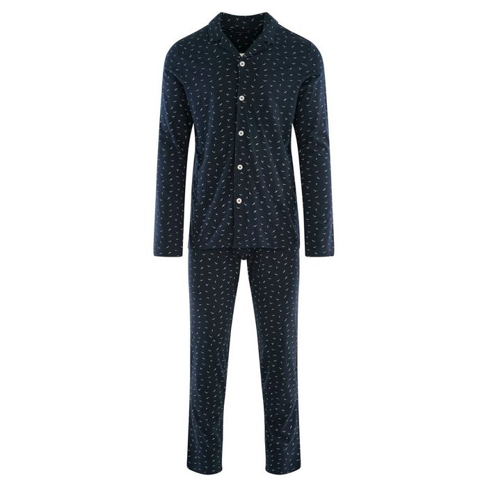 seidensticker Pyjama Basic (Set 2 tlg) Pyjama lang - geknöpft - Baumwolle - Baumwolle -