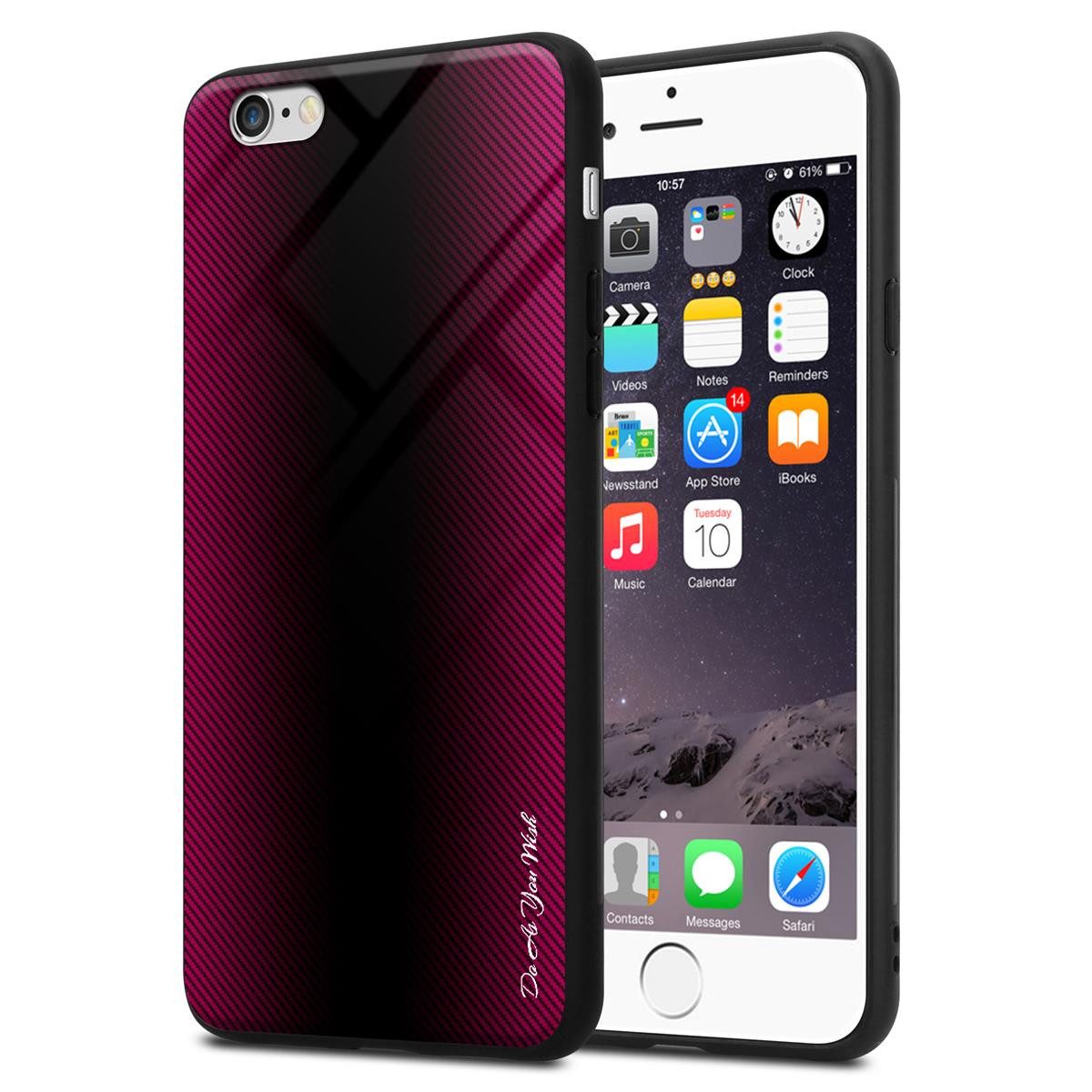 Cadorabo Handyhülle für iPhone 6 / 6S Hülle Apple iPhone 6 / 6S, Robustes Hard Case - Handy Schutzhülle - Hülle - Back Cover Bumper