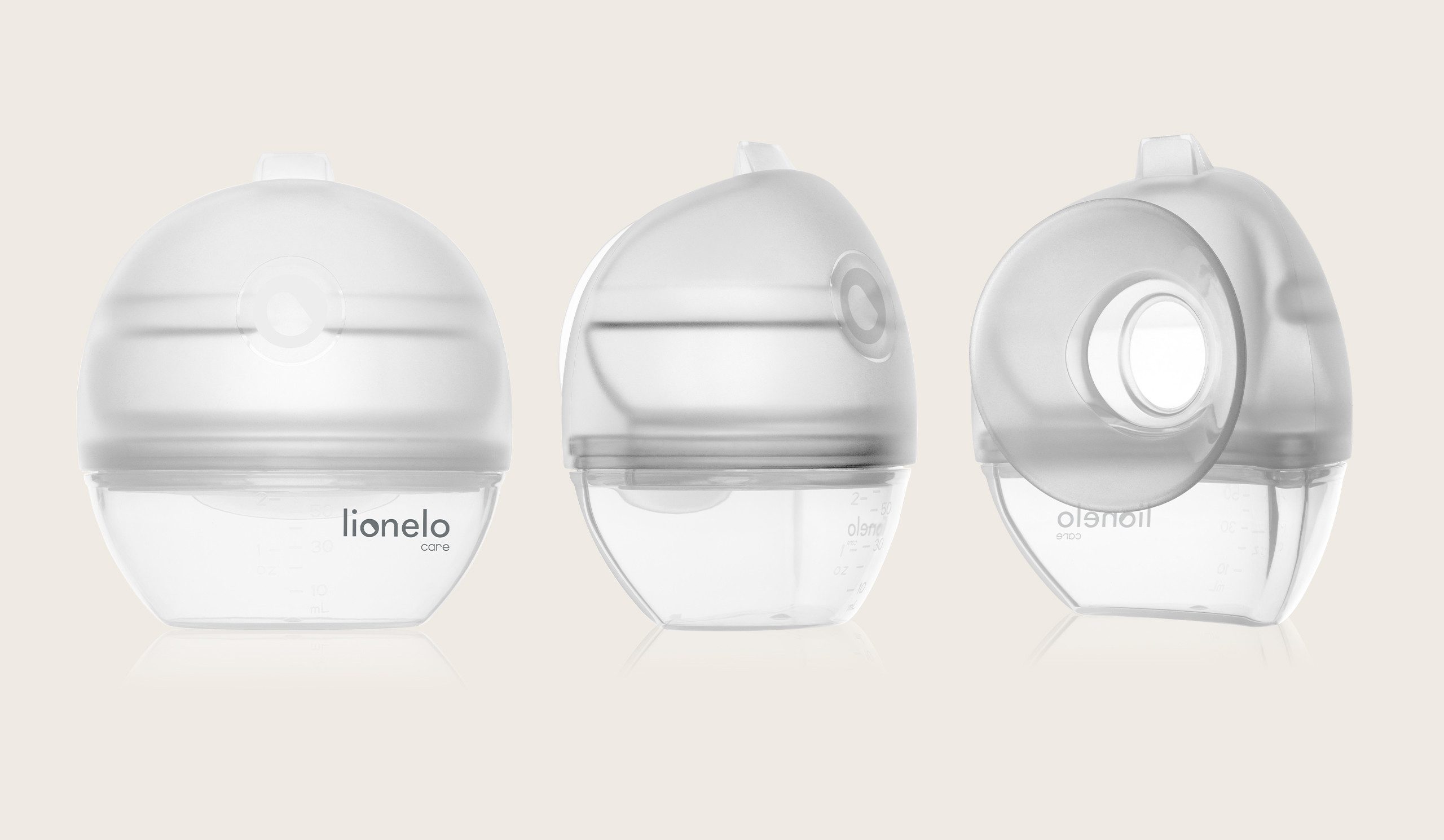 lionelo Milchbehälter MILKY 2IN1, Milchsammler & Handpumpe/60 ml/anatomisches Design