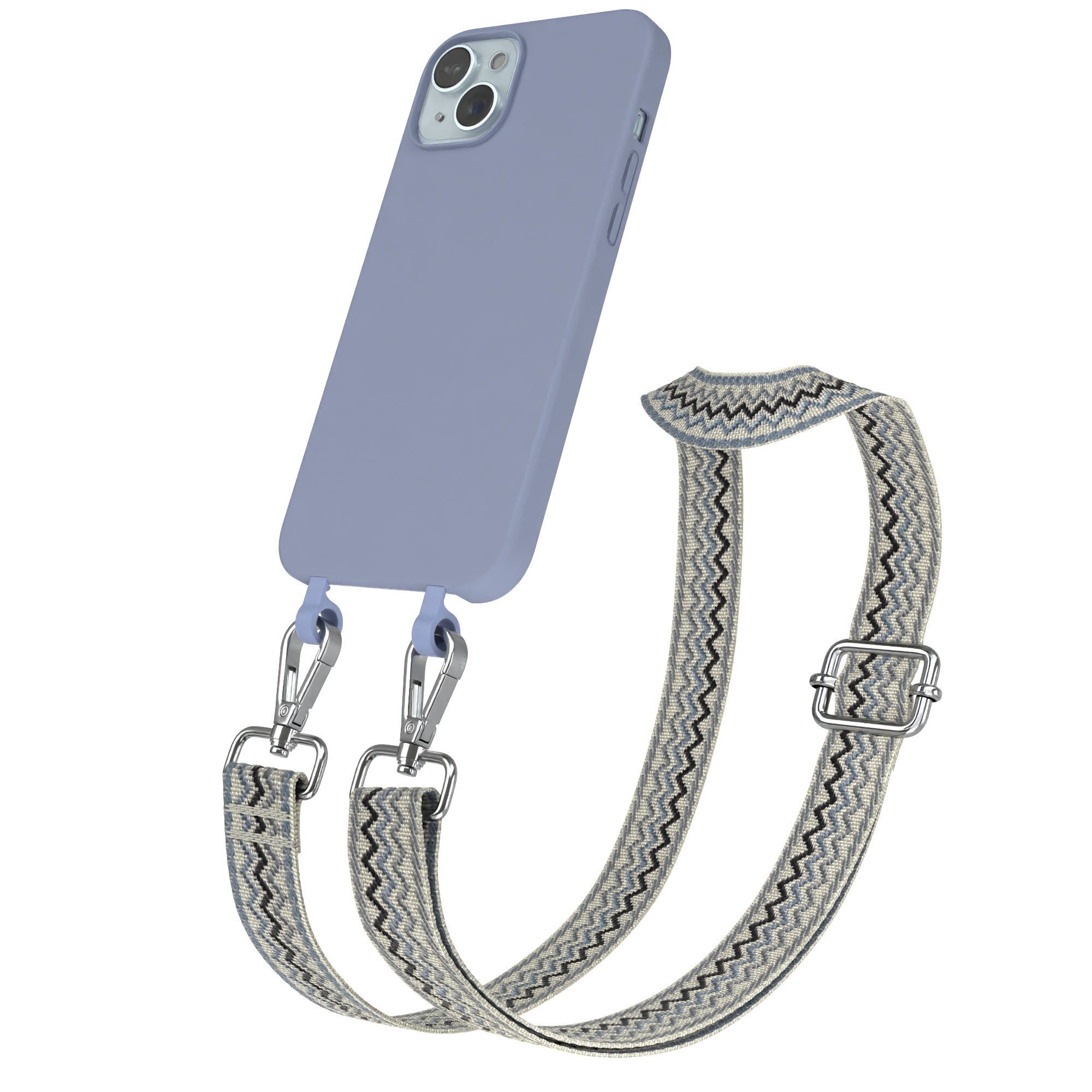 Handykette 2in1 TPU Hülle mit Band für Apple iPhone 15 Plus