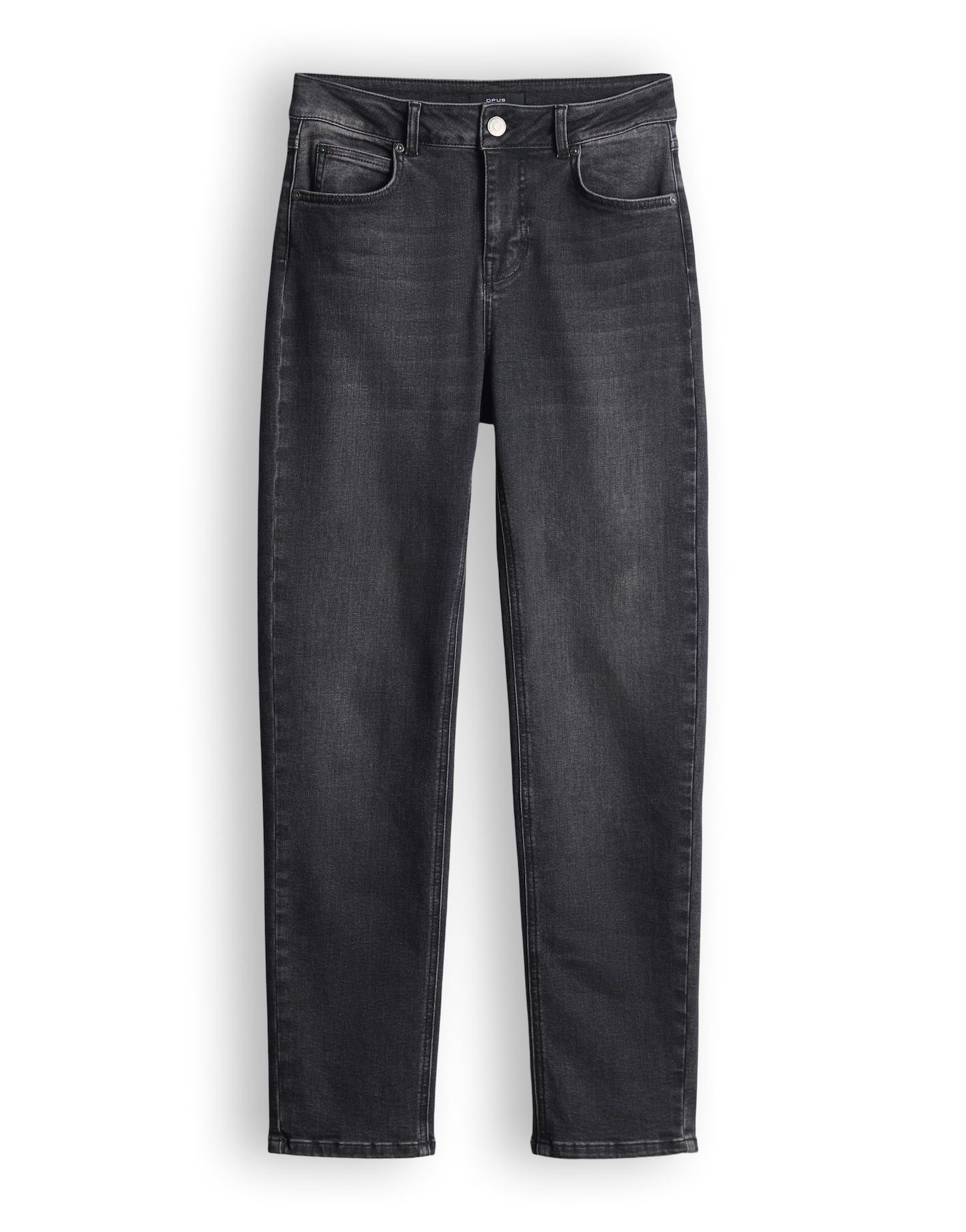 OPUS 5-Pocket-Jeans ELANA aus BCI Cotton Mix Mid Rise Straight fit, Ankle, günstig online kaufen