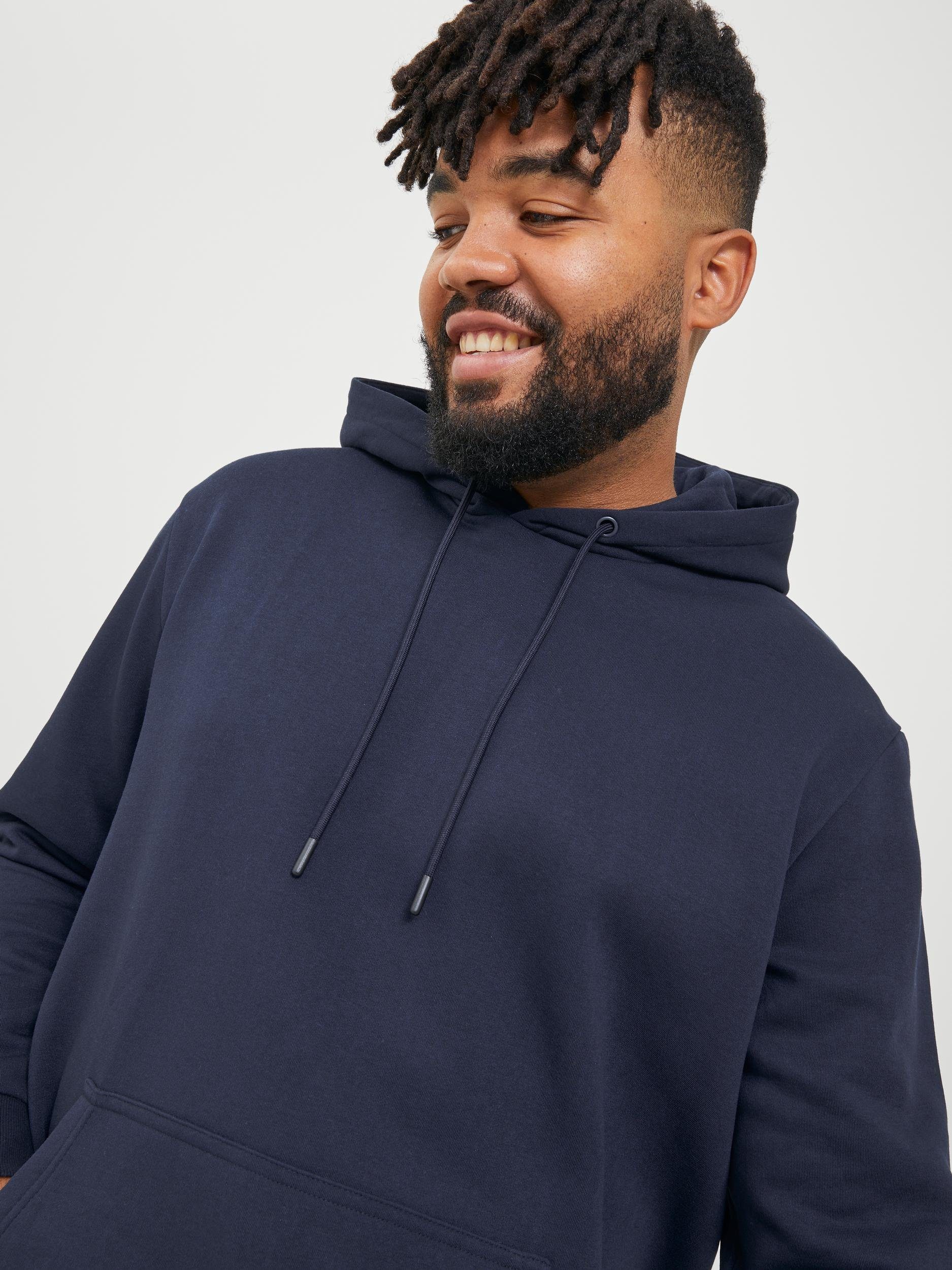 Jack & Jones PlusSize Kapuzensweatshirt NOOS Blazer SWEAT Navy PLS JJEBRADLEY HOOD