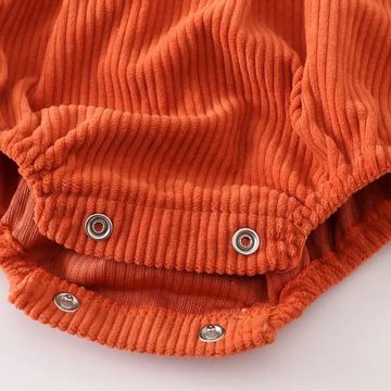 suebidou Strampler Cord Fox Girl Strampler orange Body Overall kurz 0-3m