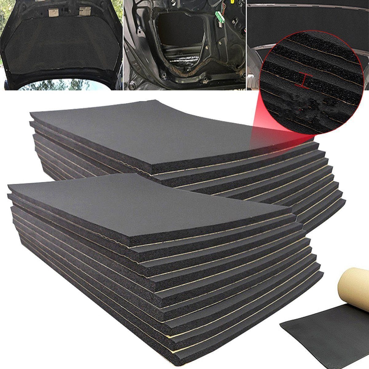 Insma Dämmplatte, (18-St), Auto Dämmmatte Selbstklebend Schalldämmung 50x30 günstig online kaufen