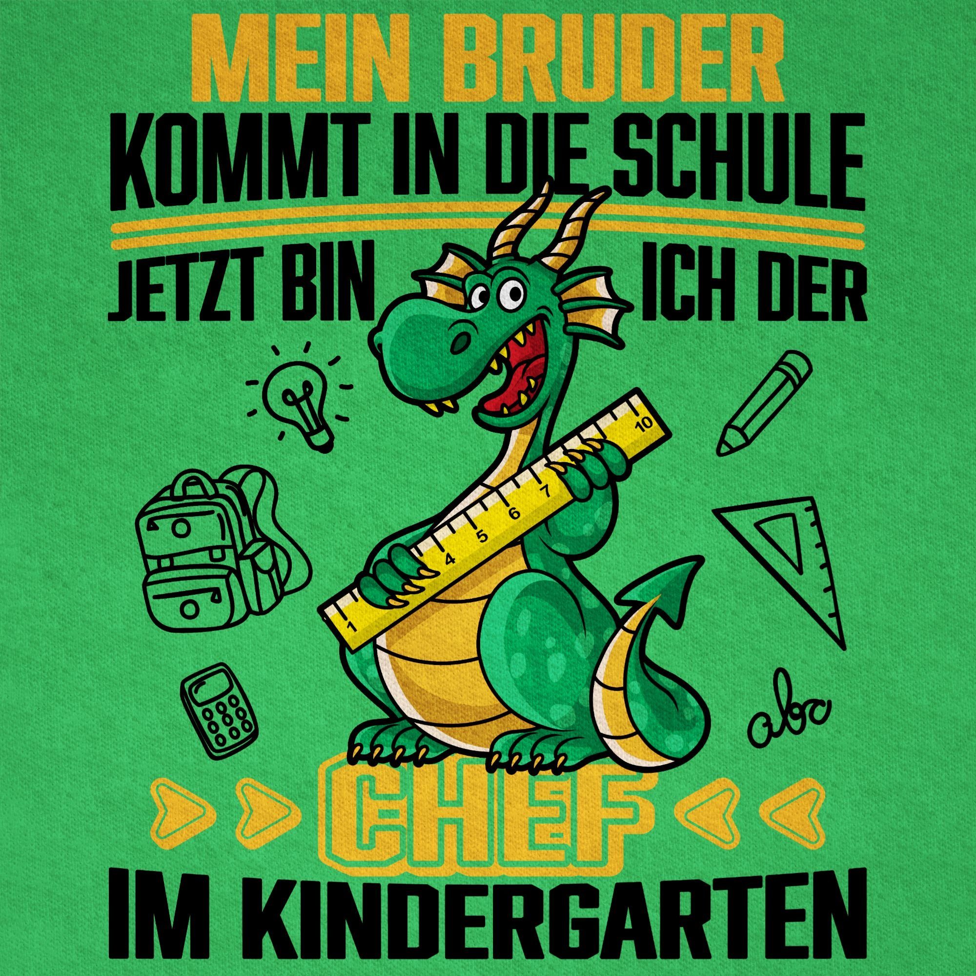 bin Schule! der Chef Bruder ich Kindergarte 1 Jetzt Shirtracer im Kindergarten die kommt T-Shirt Hallo Mein Grün in