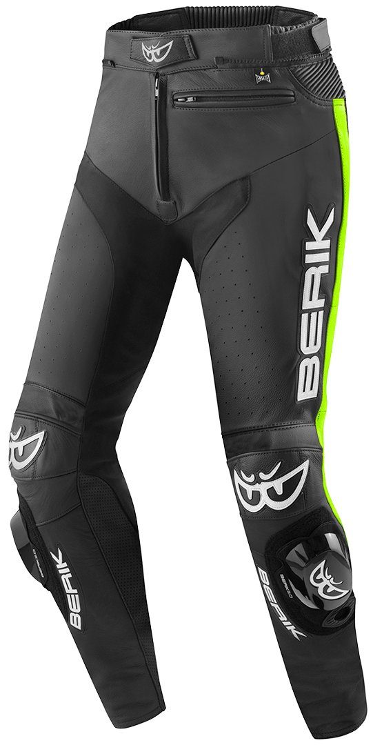 Berik Track Motorrad Black/Yellow Lederhose Motorradhose