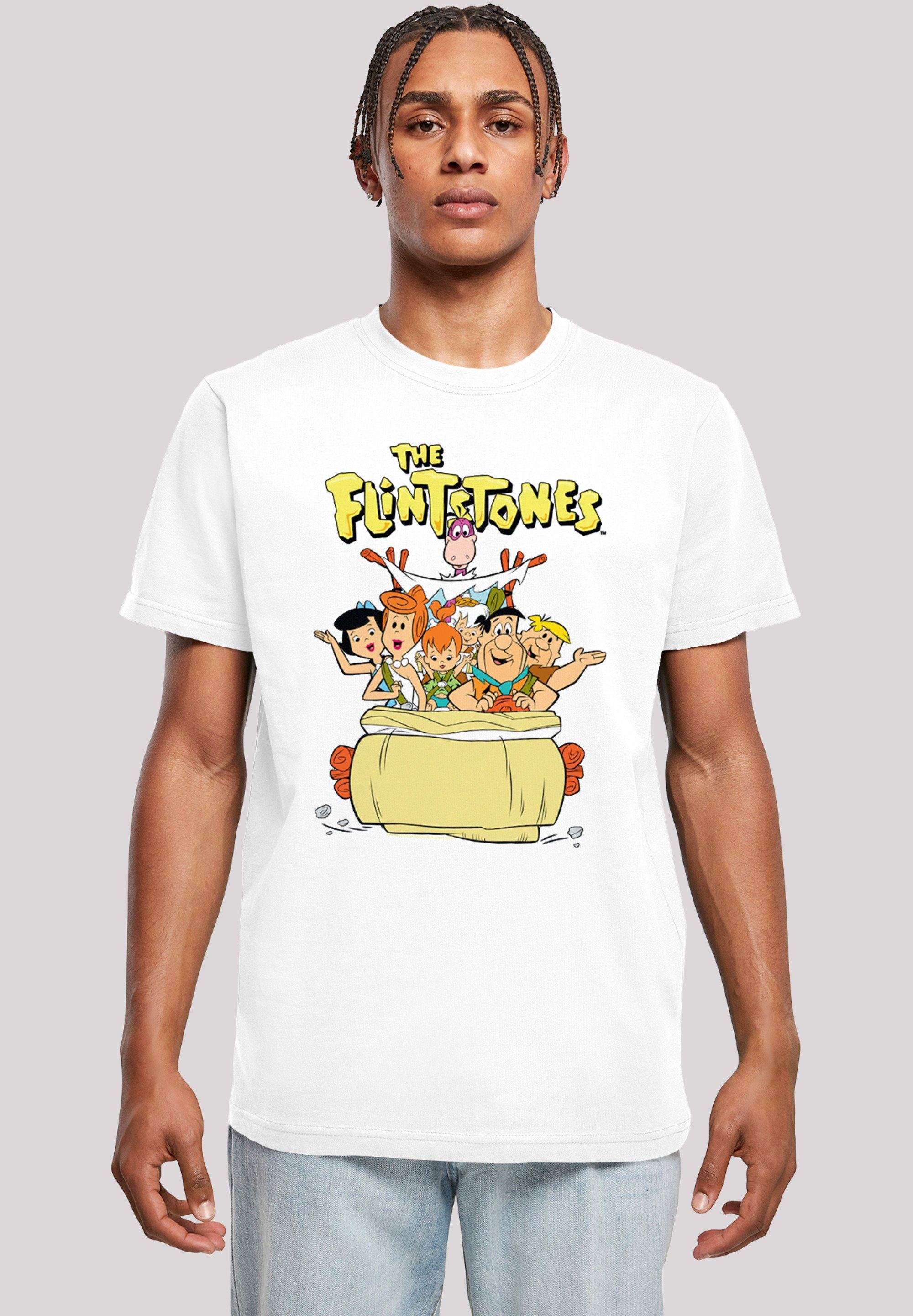 F4NT4STIC T-Shirt Die Familie Feuerstein The The Ride Print weiß
