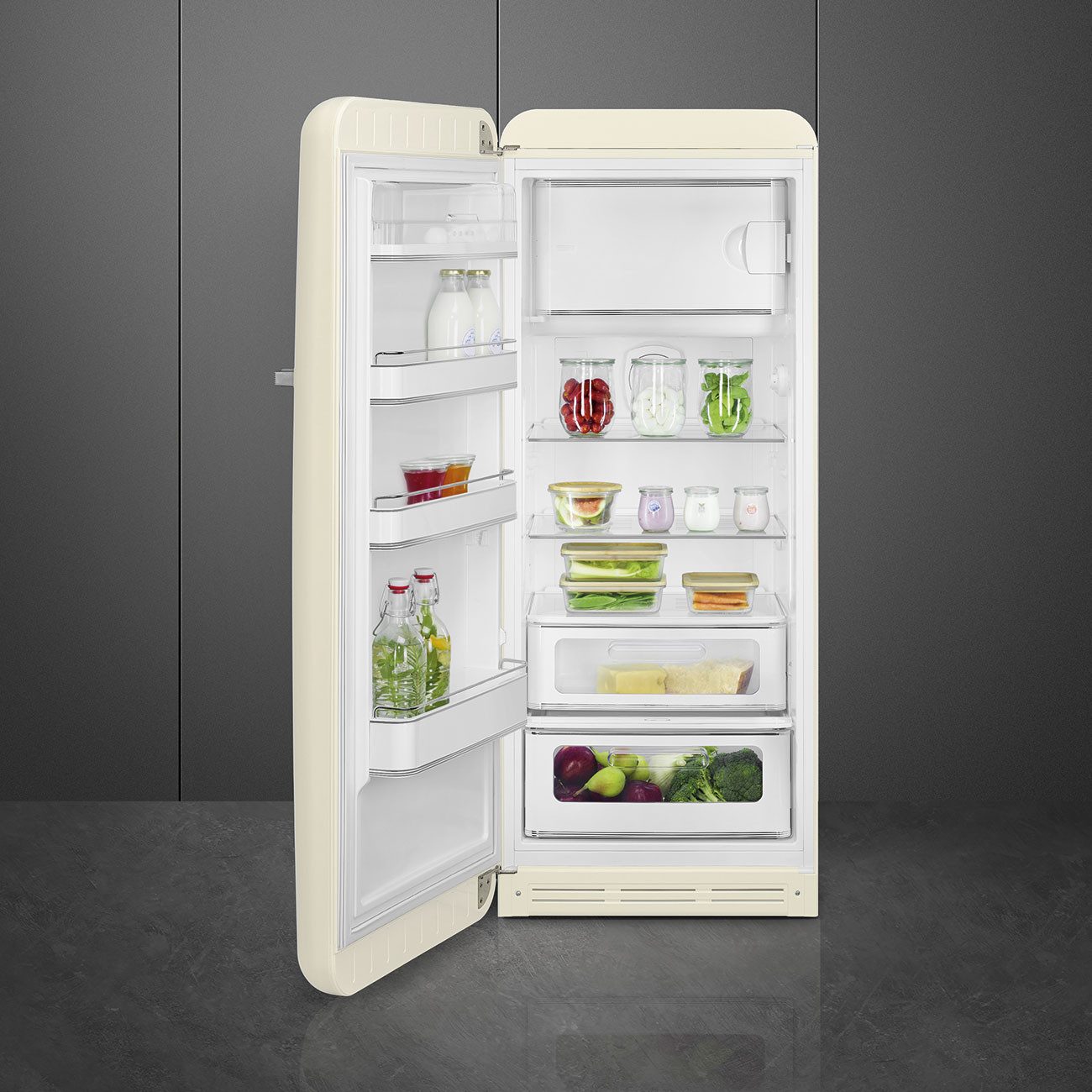 Smeg Kühl-/Gefrierkombination FAB28LCR6, 153.0 cm hoch, 60.01 cm breit, Retro-Design