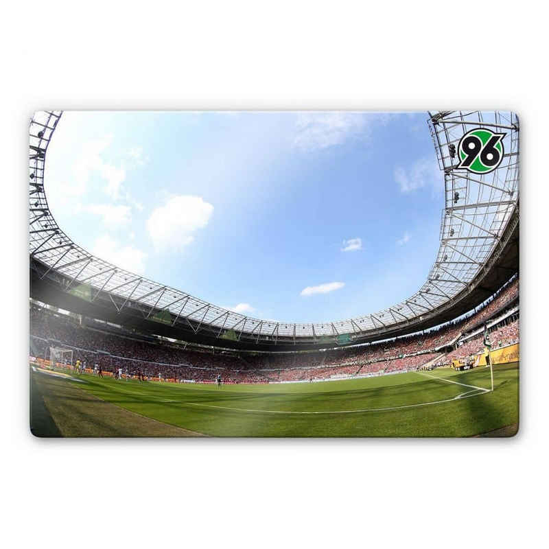 Hannover 96 Gemälde Fußball Glasbild Modern Hannover 96 Stadion Arena, Sportverein Deko Bilder