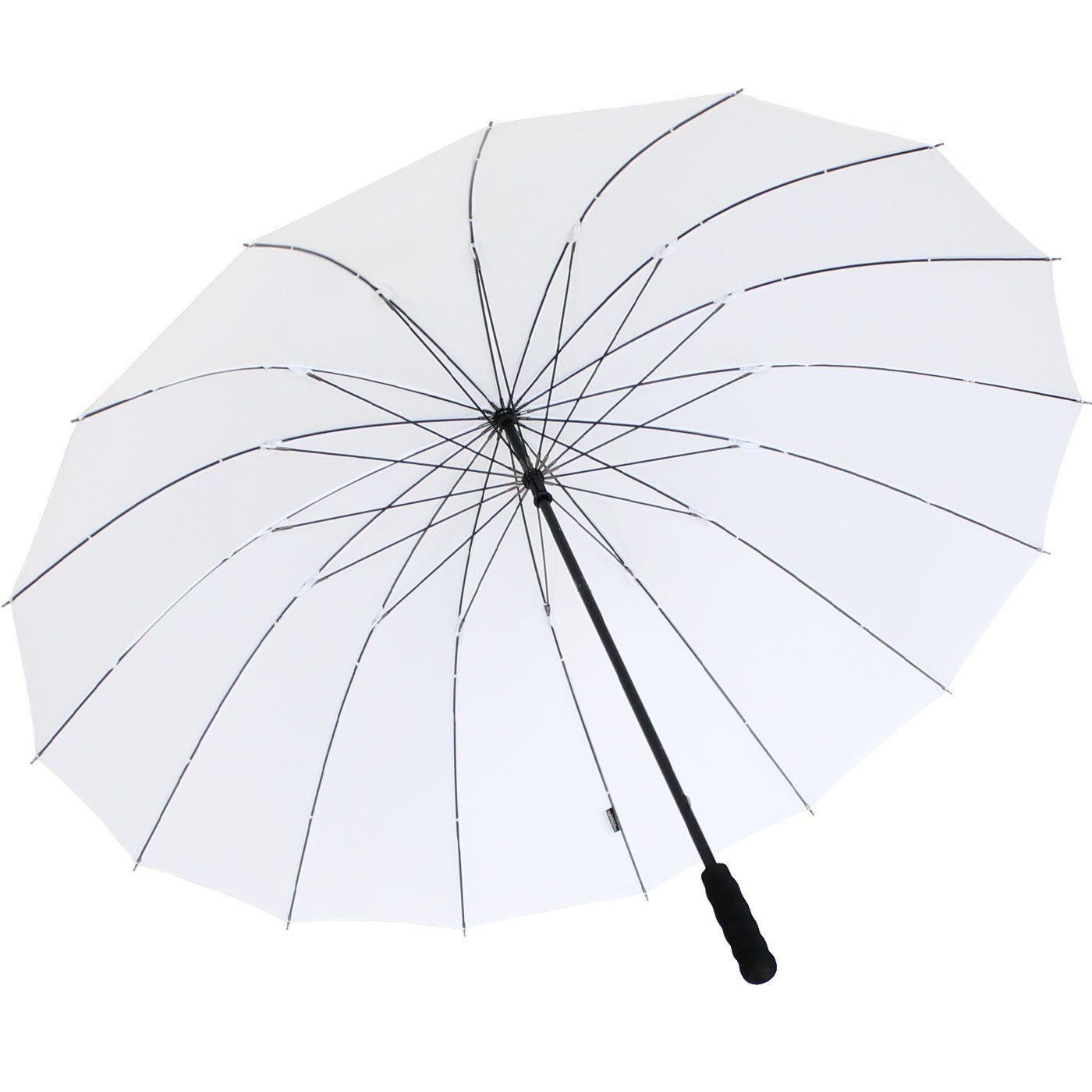 iX-brella Stockregenschirm XXL 130 cm Durchmesser Golf-Partnerschirm, 16-teiliges Dach, mit leichtem Fiberglasgestell – Bild 5 von 5