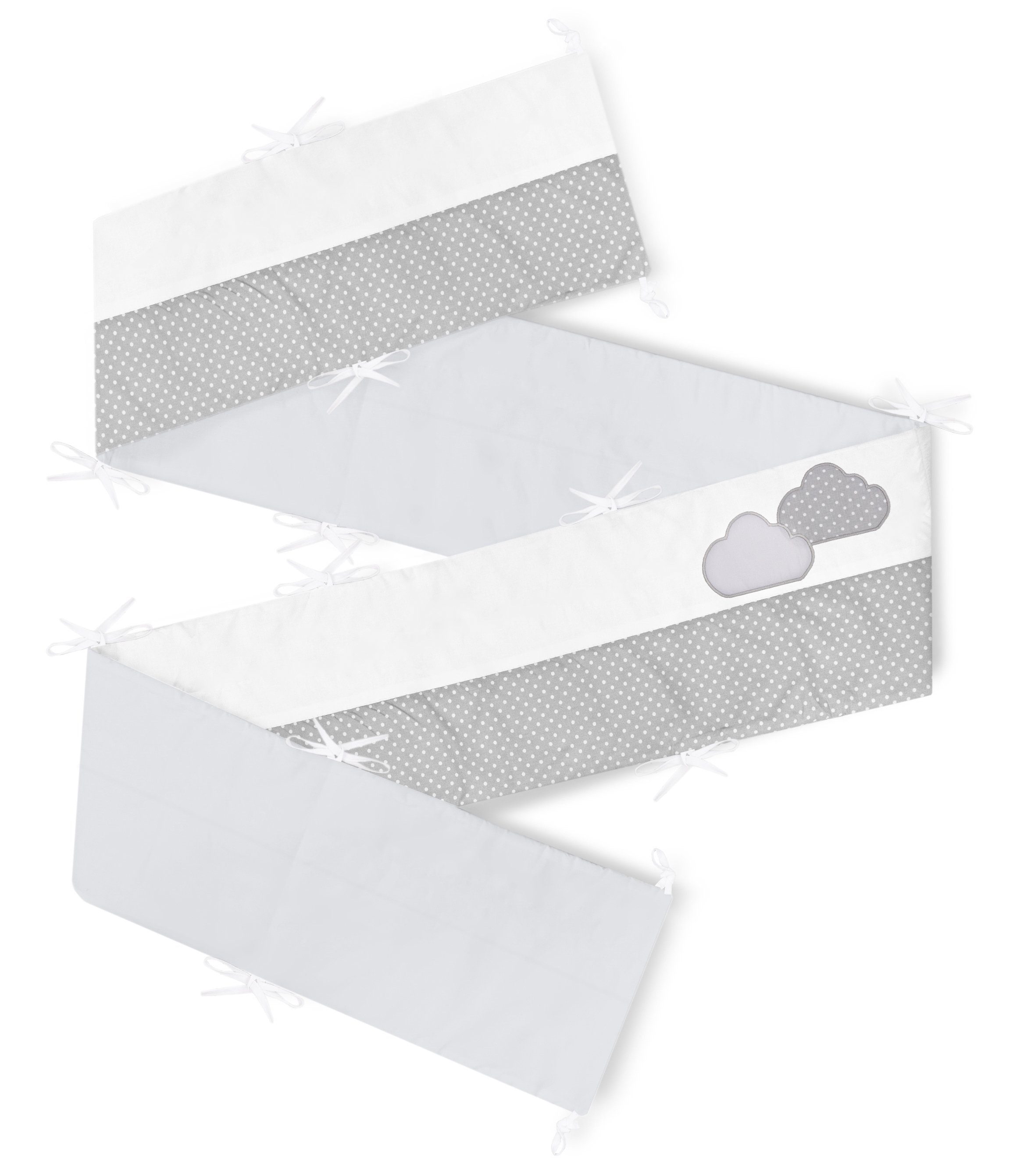 Bettnestchen Bettumrandung 360x30 cm für Babybett 120 x 60 cm geeignet (rundherum)