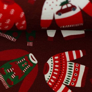 Swafing Stoff Sweatstoff Holly Weihnachtsstoff Sweater - Meterwa