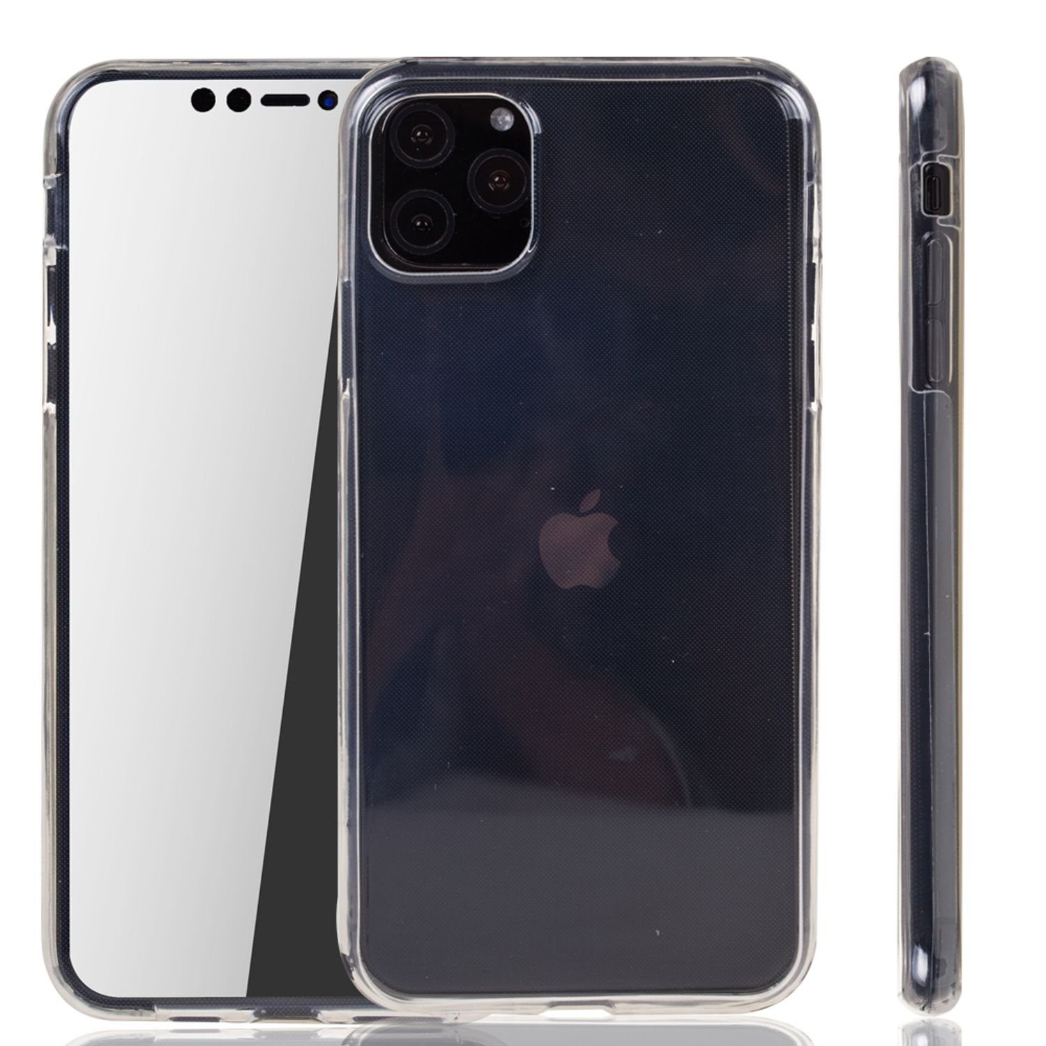König Design Handyhülle Apple iPhone 11 Pro Max, Apple iPhone 11 Pro Max Handyhülle Full-Cover 360 Grad Full Cover Transparent