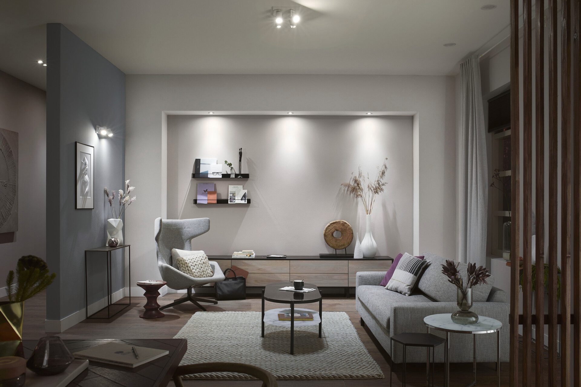 Philips Hue LED Deckenspot White & Color Ambiance Argenta Spot 4-flammig 4 x 4.2W, LED wechselbar, Farbwechsler