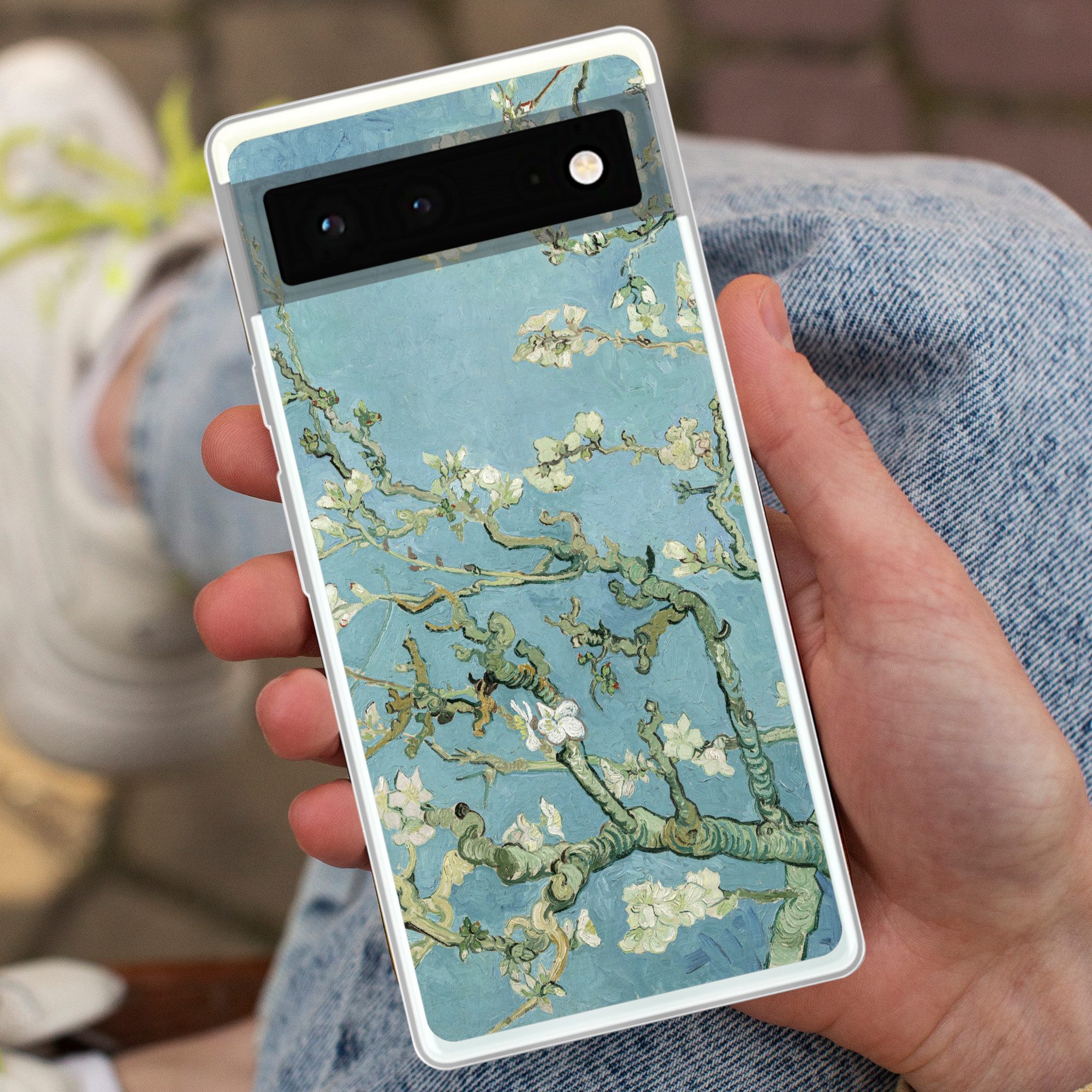MuchoWow Handyhülle für Google Pixel 6 Mandelblüte - Van Gogh - Kunst, Handy Case, Silikon, Bumper Case Dünn