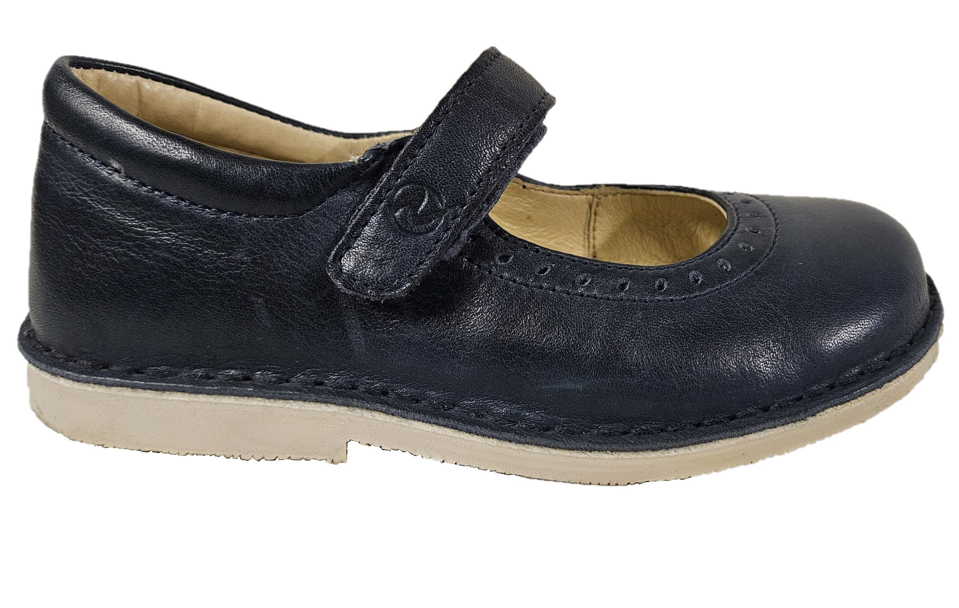 Naturino Kinderschuhe blau Mädchen Lederschuh 4875 Nappa Spazz Riemchenballerina aus echtem Leder