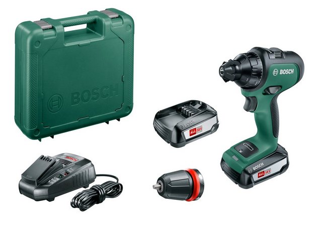 BOSCH Akkuschrauber AdvancedDrill 18, 18 V, inkl. Akku, Ladegerät, Bohrfutter und Koffer
