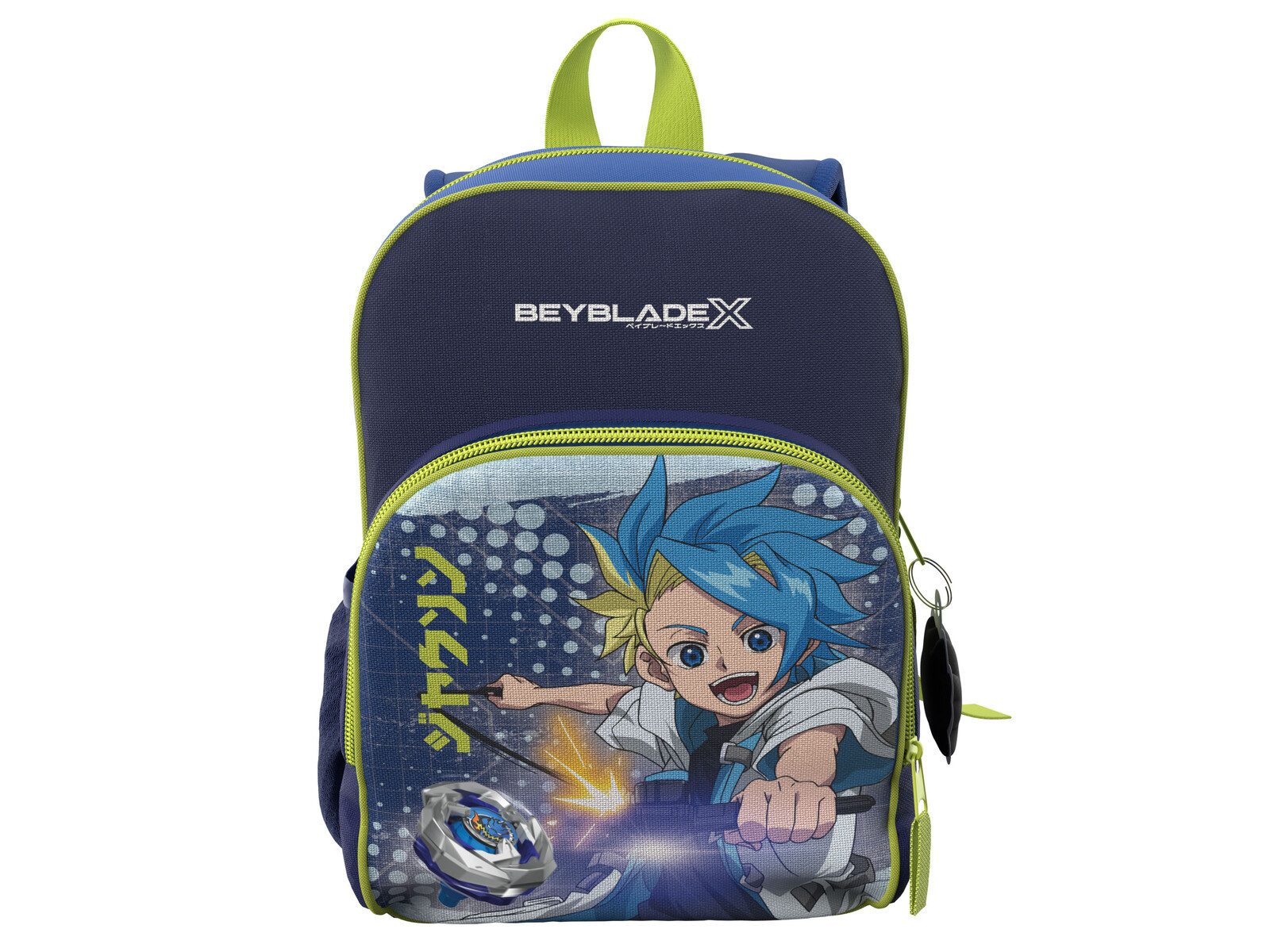 Beyblade Kinderrucksack Rucksack für Kinder mit Fronttasche Hauptfach und Seitennetz