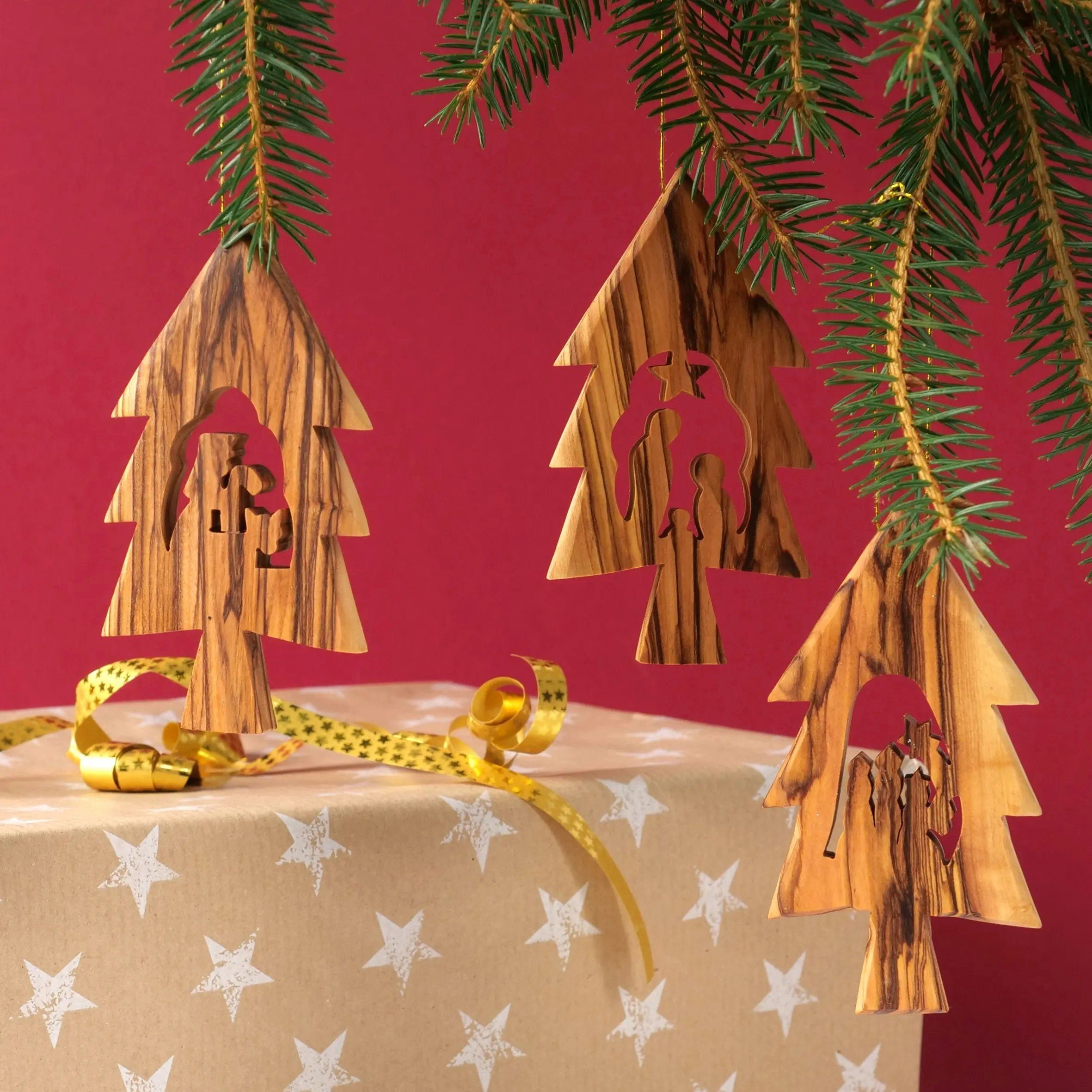 Kassis Dekoobjekt Weihnachtsdeko Baumschmuck Krippe 3er Set