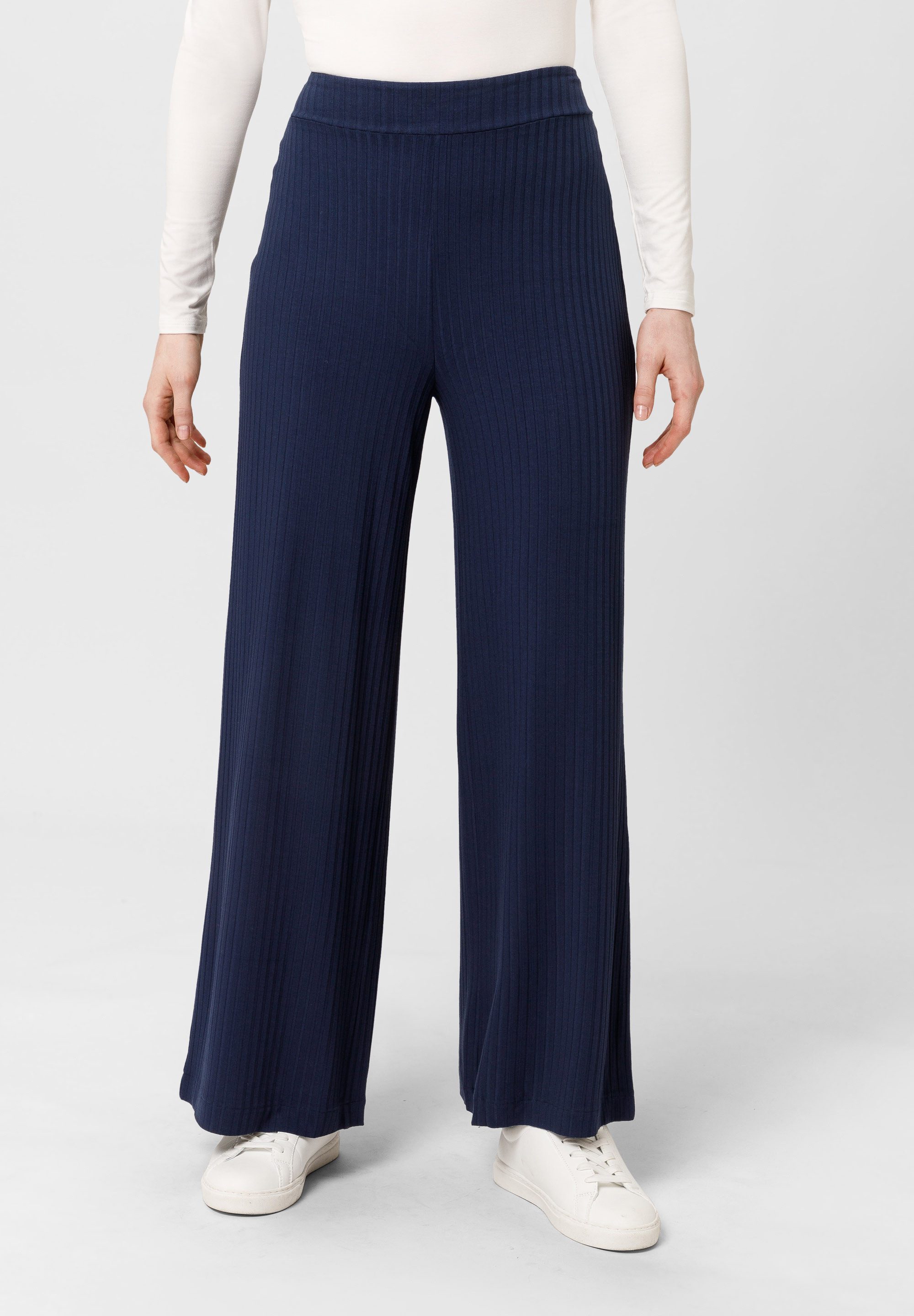 Les Lunes Stoffhose MICHELLE Rib Wide Leg LENZING™ ECOVERO™ Viskose, femini günstig online kaufen