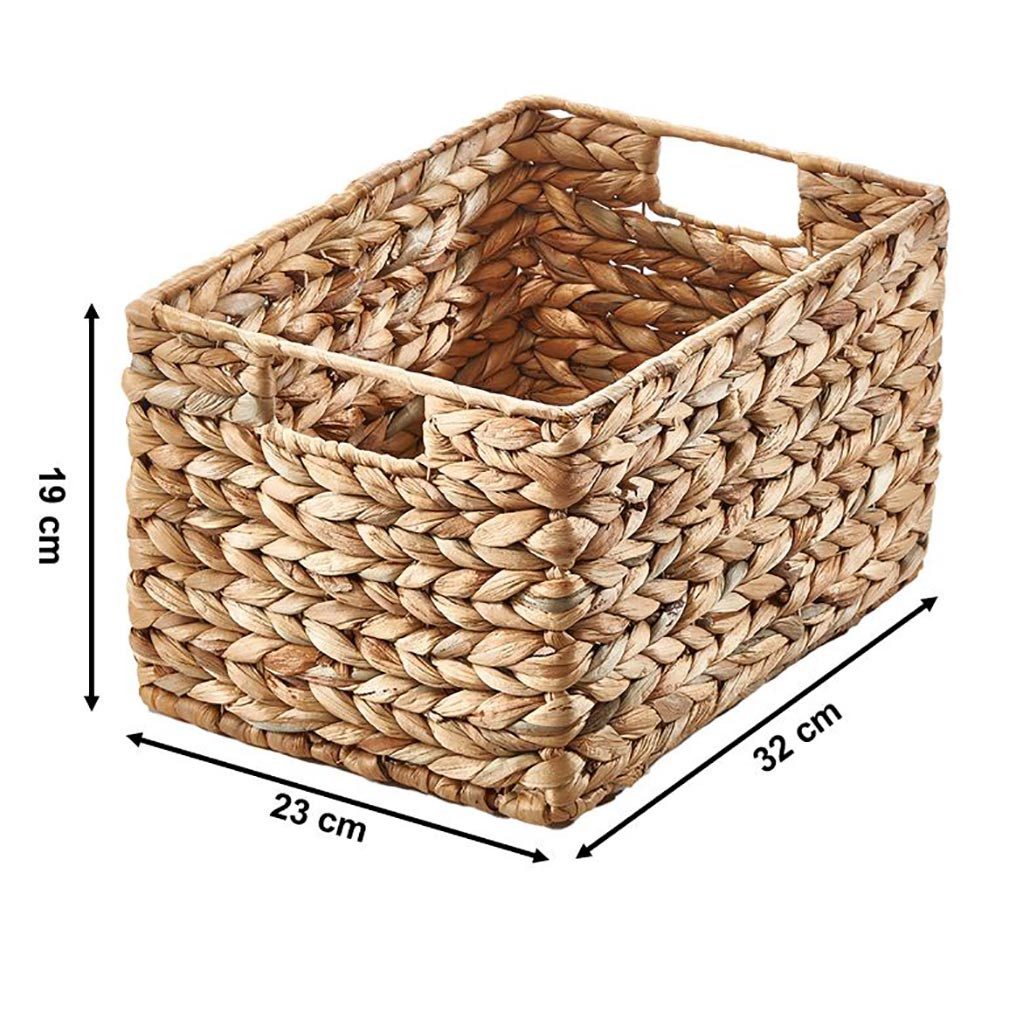 Kobolo Aufbewahrungskorb Regalkörbe Gr. M im 3er Set aus Wasserhyazinthe günstig online kaufen