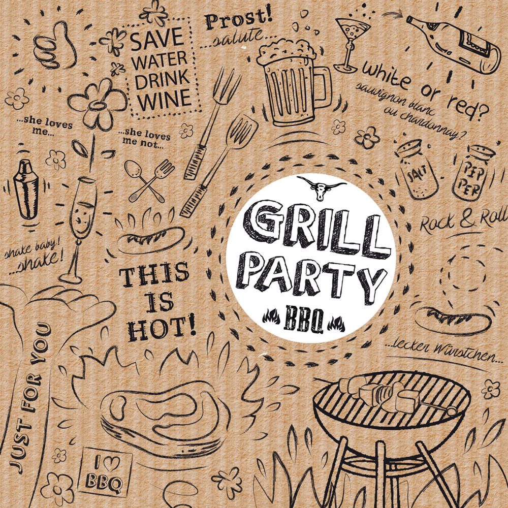 Sniff Papierserviette Grill & Party Brown 20 Stück