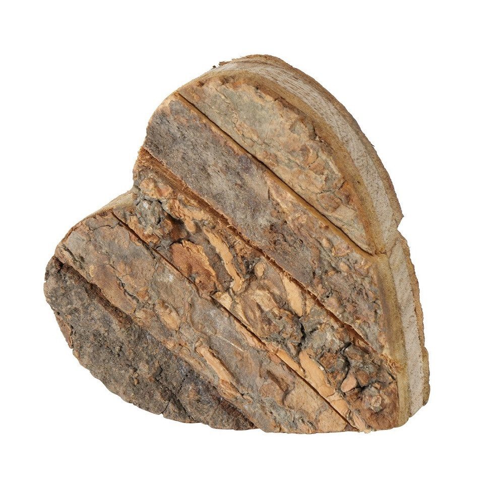 Dekofigur Dekoaufsteller Gerda Herz Mangoholz Dunkelbraun H 4cm