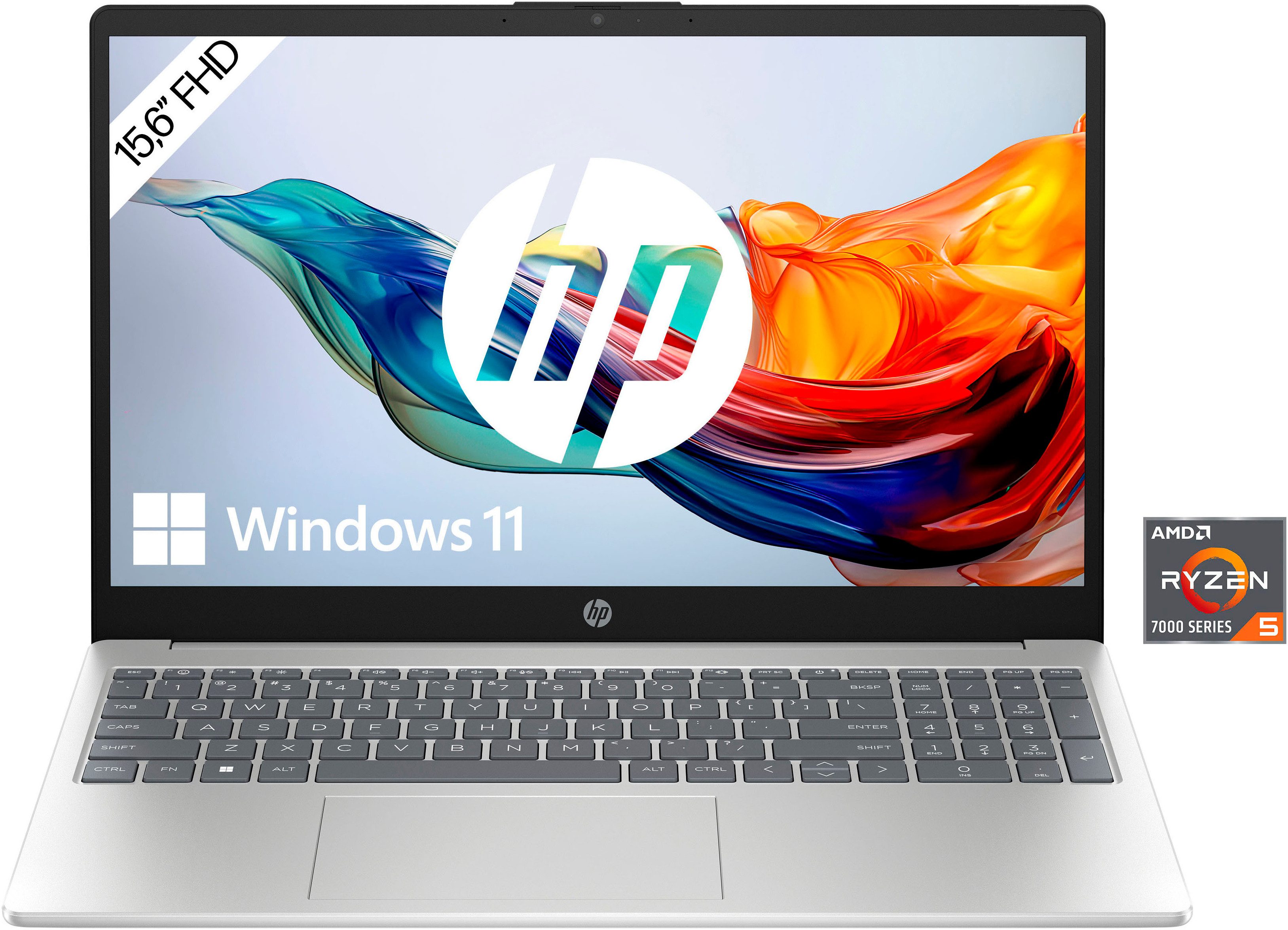HP 15-fc0250ng Notebook (39,6 cm/15,6 Zoll, AMD Ryzen 5 7520U, Radeon Graphics, 512 GB SSD)