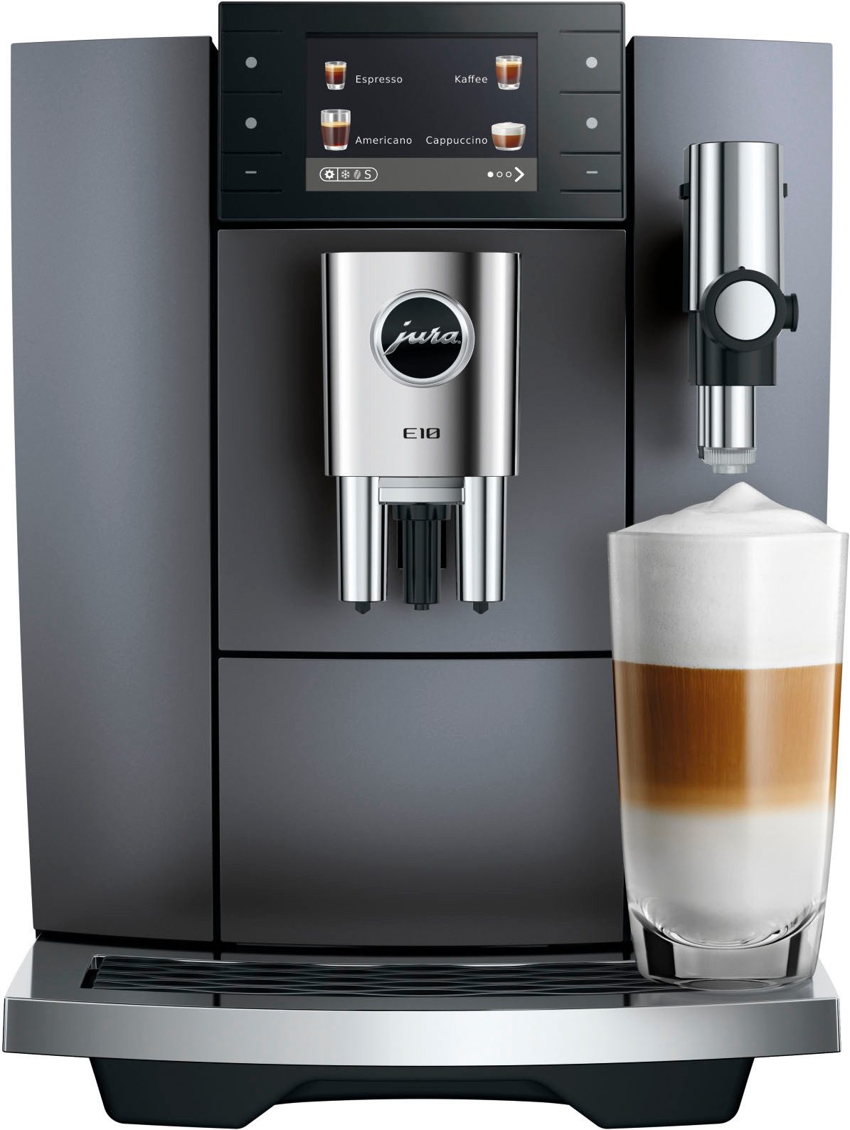 JURA Kaffeevollautomat 15743 E10 (EA), Onyx Grey, 36 Spezialitäten, Light & Cold Brew & Sweet Foam