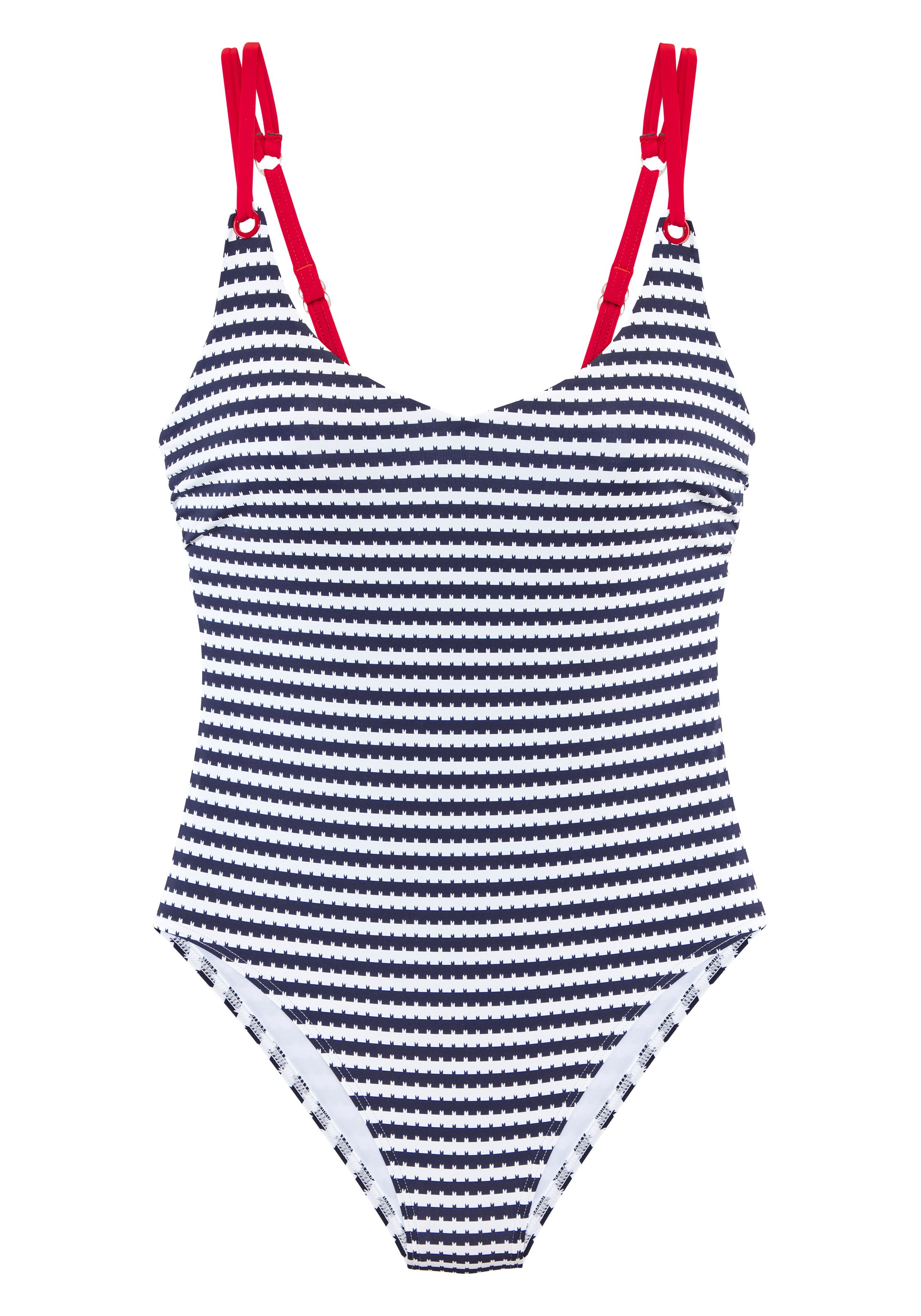 s.Oliver Badeanzug Elain mit kontrastfarbigen Zierringen. € 69,99