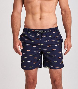 Shiwi Badeshorts Herren Badeshorts Fische (1-St) Modisches Design