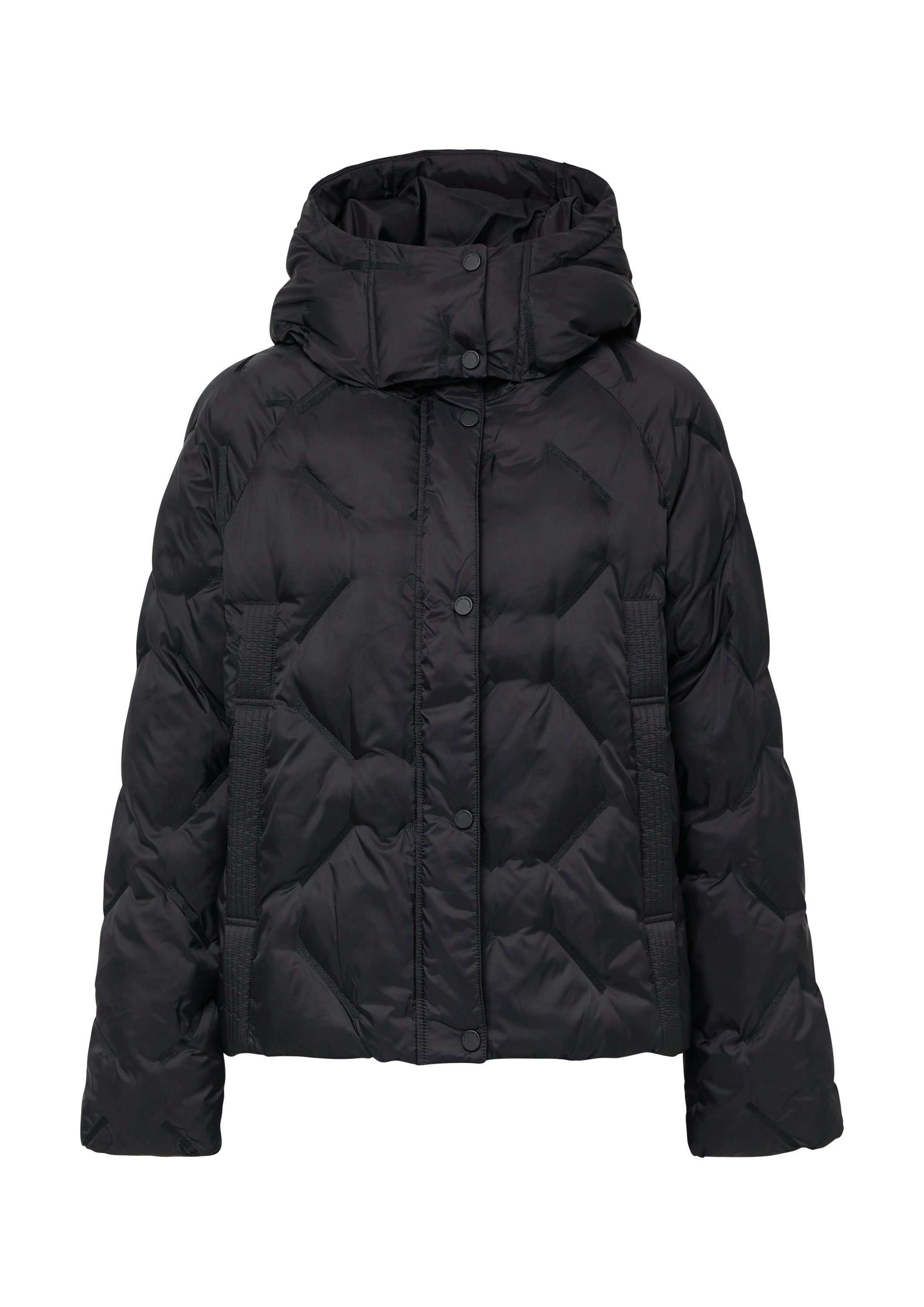 comma Winterjacke Outdoor-Jacke Gesteppte Pufferjacke mit Stehkragen und Kapuze