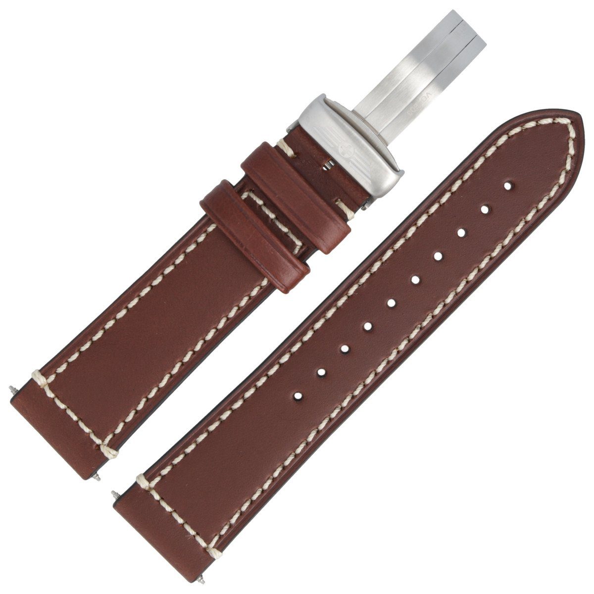 Victorinox Uhrenarmband 22mm Leder Braun 004446.1 günstig online kaufen