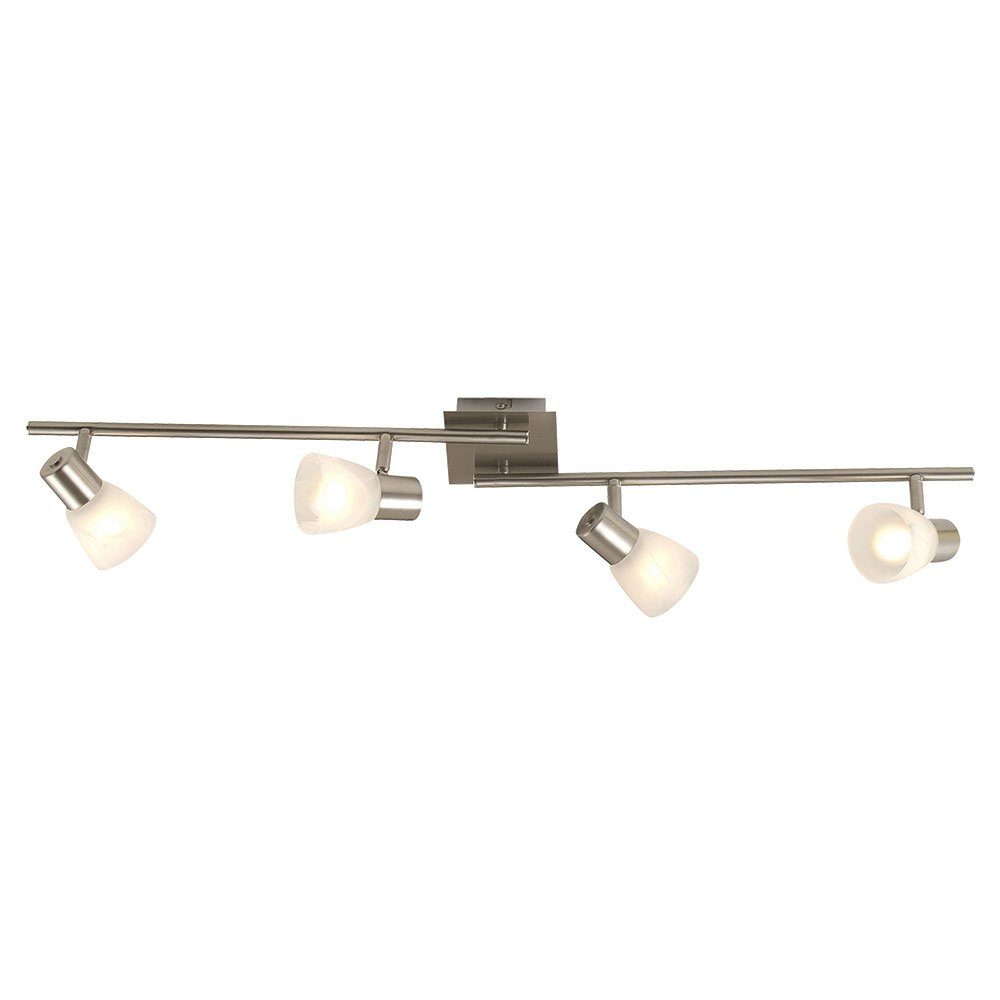 etc-shop LED Deckenleuchte, Leuchtmittel nicht inklusive, Beweglich Decken Leuchte Matt Alabasteroptik Lampe Nickel Arme