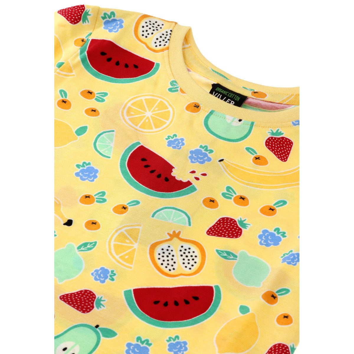Villervalla T-Shirt Früchte Unisex Kinder (1-tlg) Shirt, Oberteil, Leibchen, Funktionsshirt, Shortsleeve Shirt