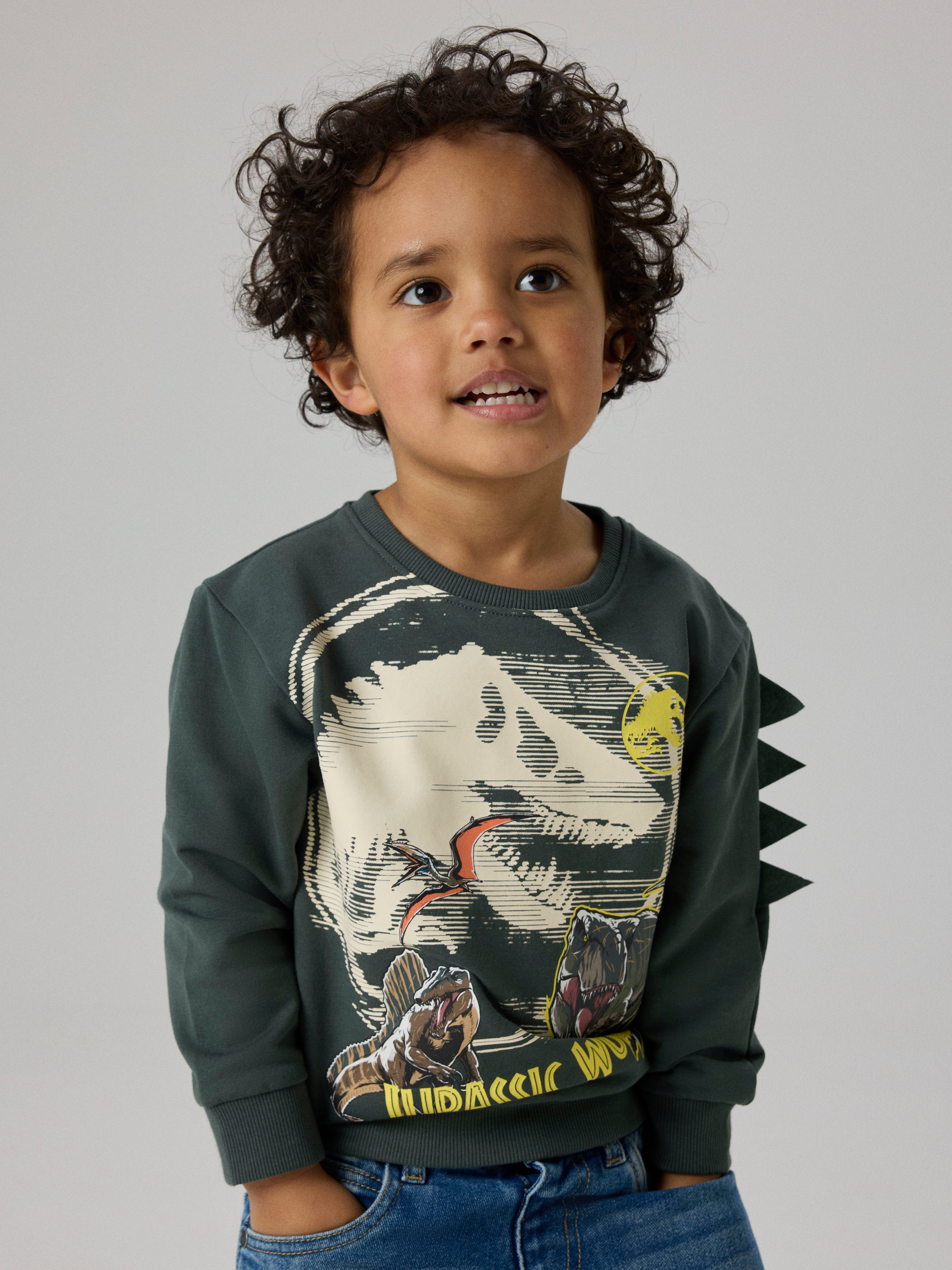 Name It Sweatshirt NMMJAL JURASSIC NREG SWEAT BRU NOOS SKY Baumwollmischung, regular fit, mit Jurassic World Print