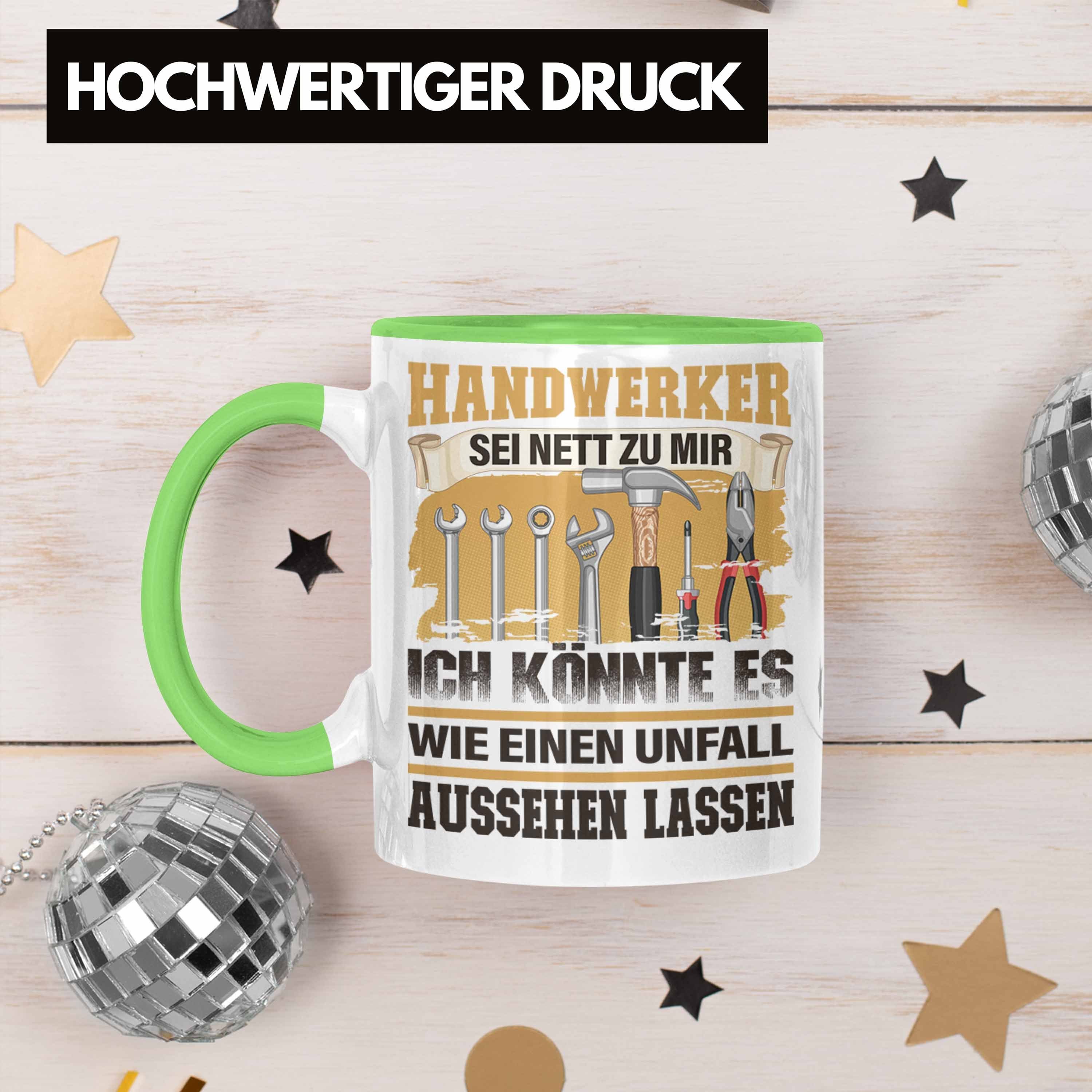 - Handwerklic Tasse für Trendation Tasse Trendation Handwerker Lustiger Spruch Grün Geschenk