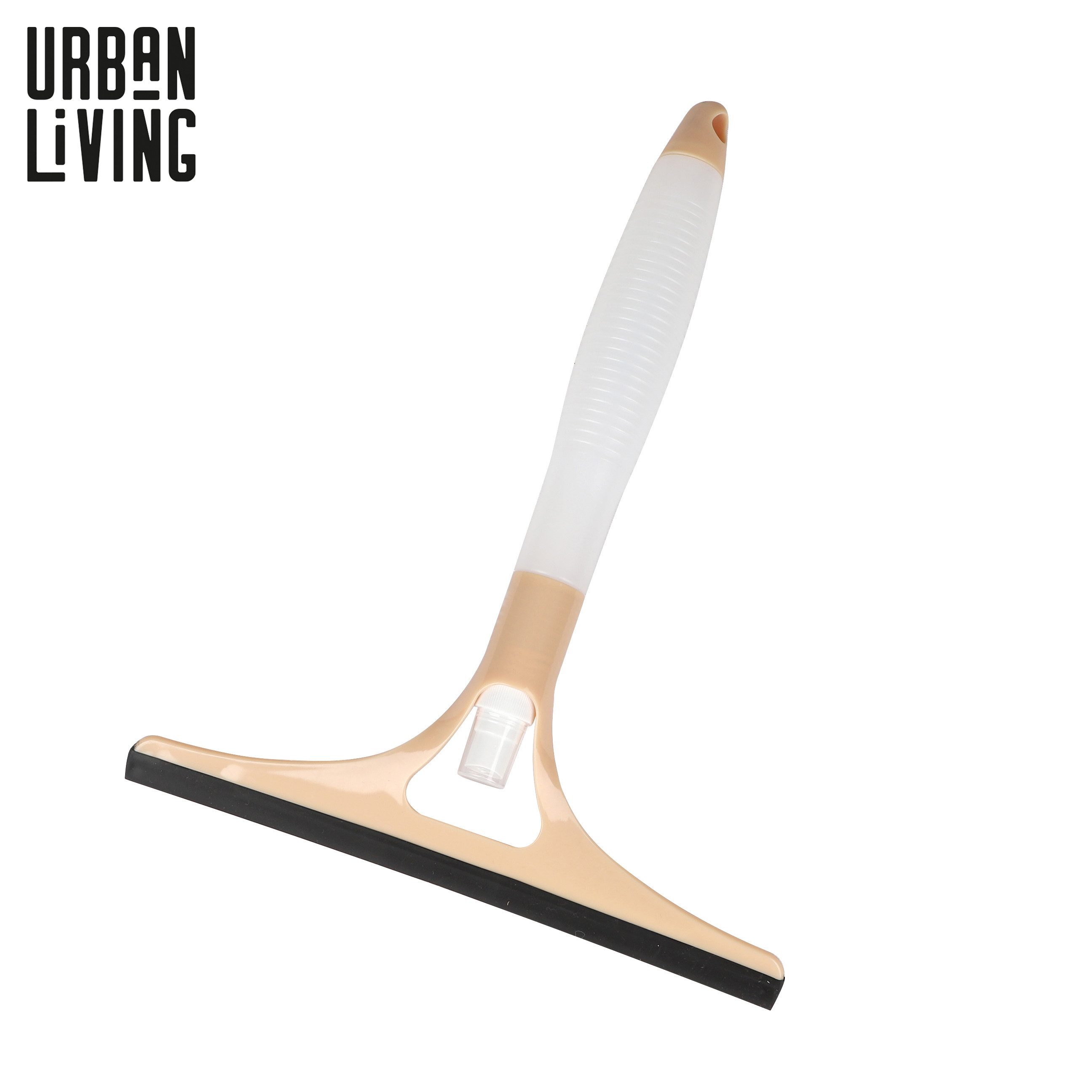 WestCraft Duschabzieher Fensterwischer mit Sprühfunktion – 31 cm, warm apricot, Silikonlippe, 2-in-1 Sprühwischer Duschabzieher Abzieher