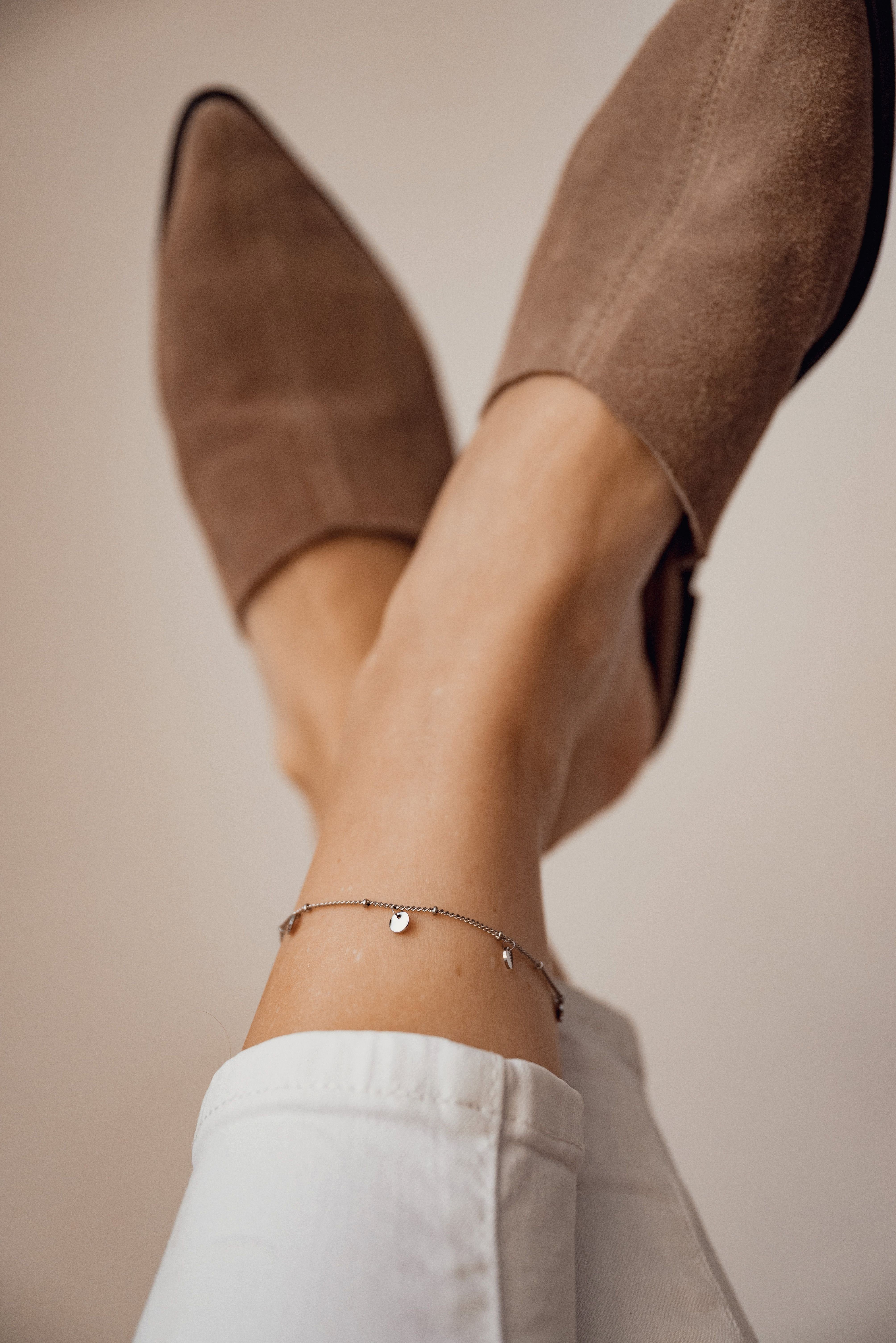 Hey Happiness Fußkette mit Anhänger Plättchen günstig online kaufen