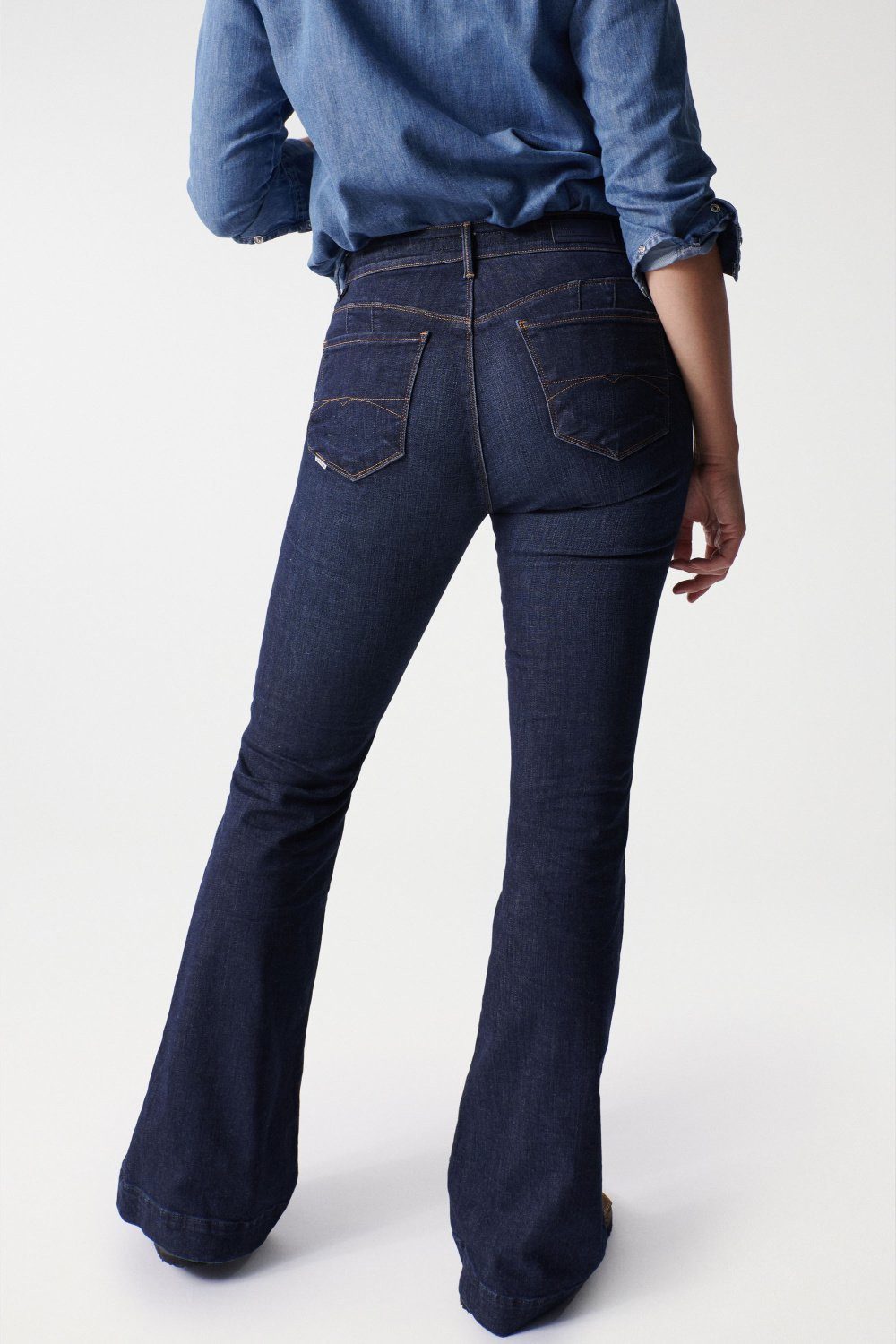 Salsa Stretch-Jeans SALSA JEANS DESTINY FLARE PUSH UP dark blue 21005341.08 günstig online kaufen