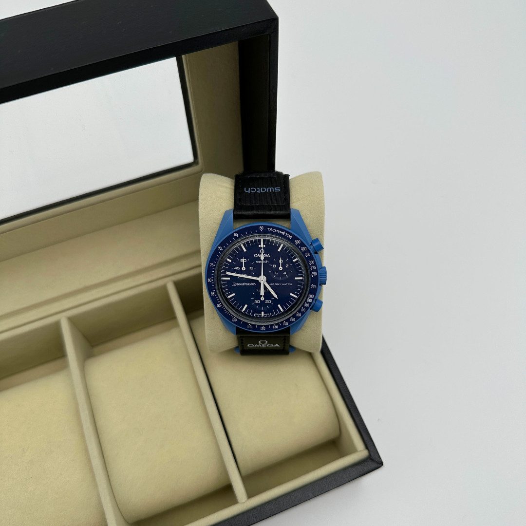 Chronograph Swatch Omega Moonswatch Mission to Neptune SO33N100 Mission to Neptune, Moonswatch